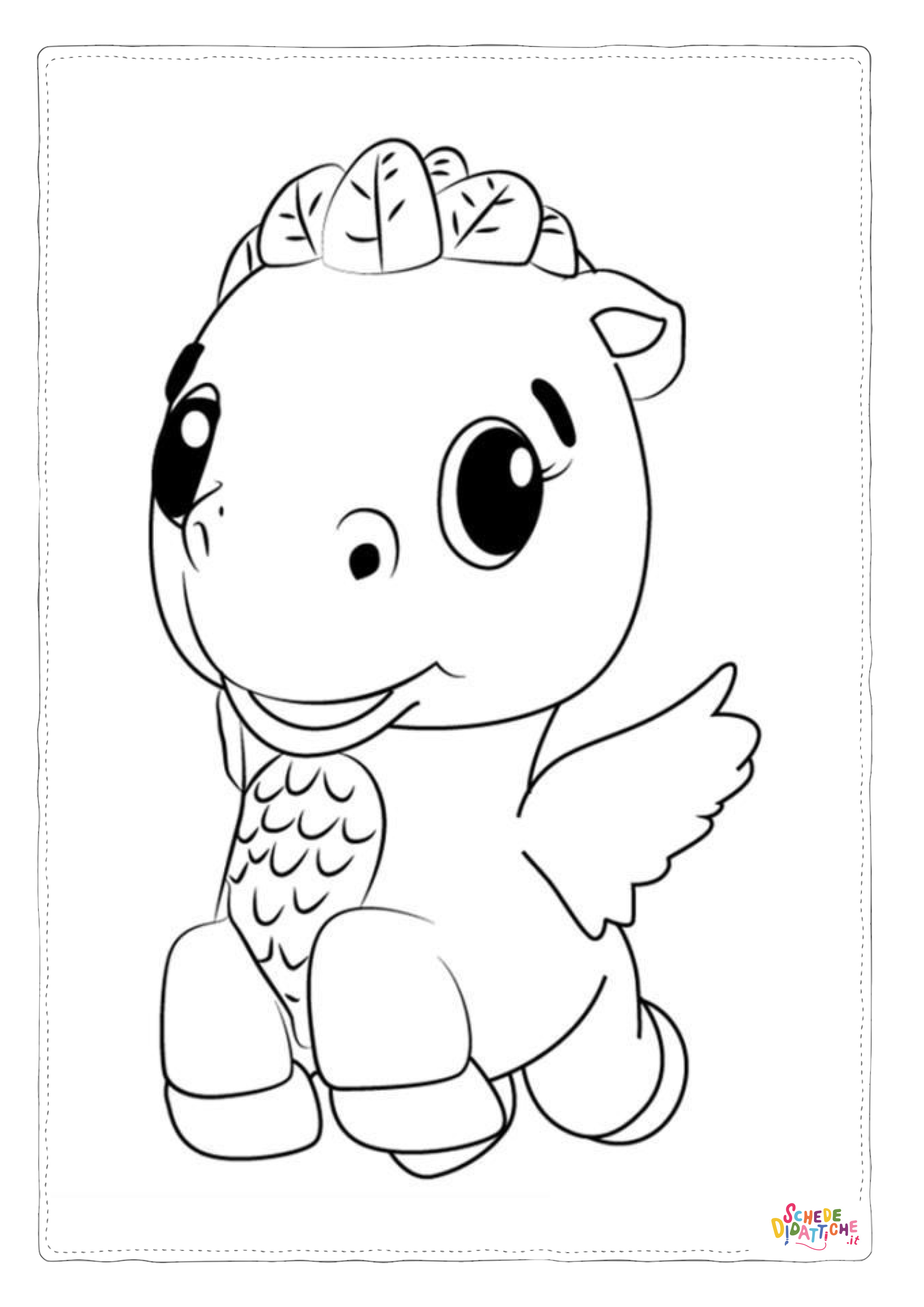 Disegno "Disegno di cavallo alato da stampare e colorare 2" Disegno di cavallo alato da stampare e colorare 2