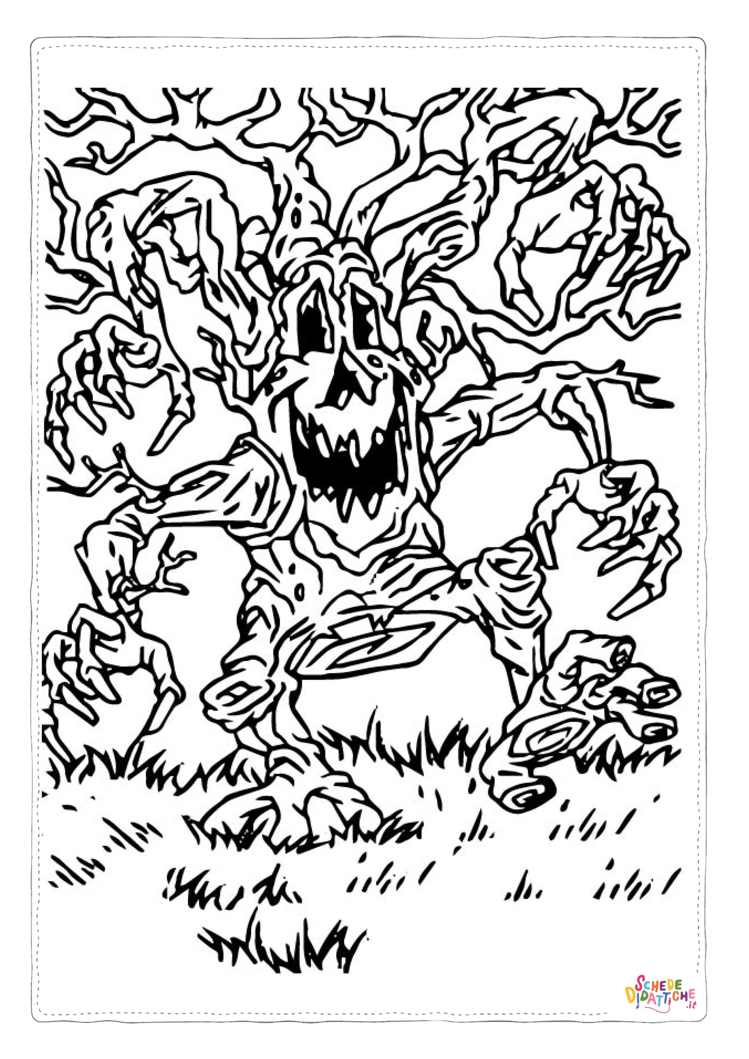 Disegno di mostro di Halloween da stampare e colorare 10