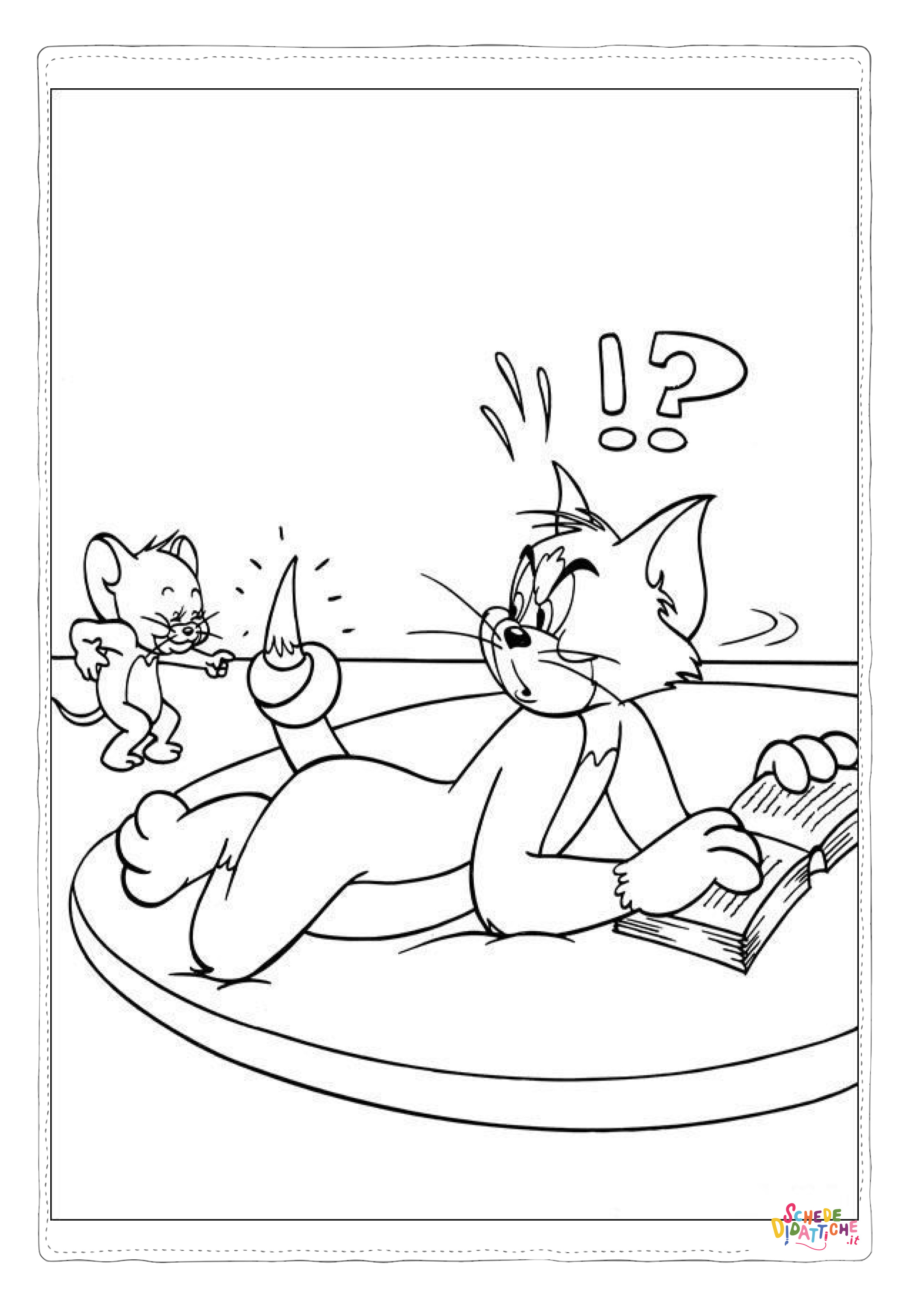 Disegno "Disegno di Tom e Jerry da stampare e colorare 78" Disegno di Tom e Jerry da stampare e colorare 78