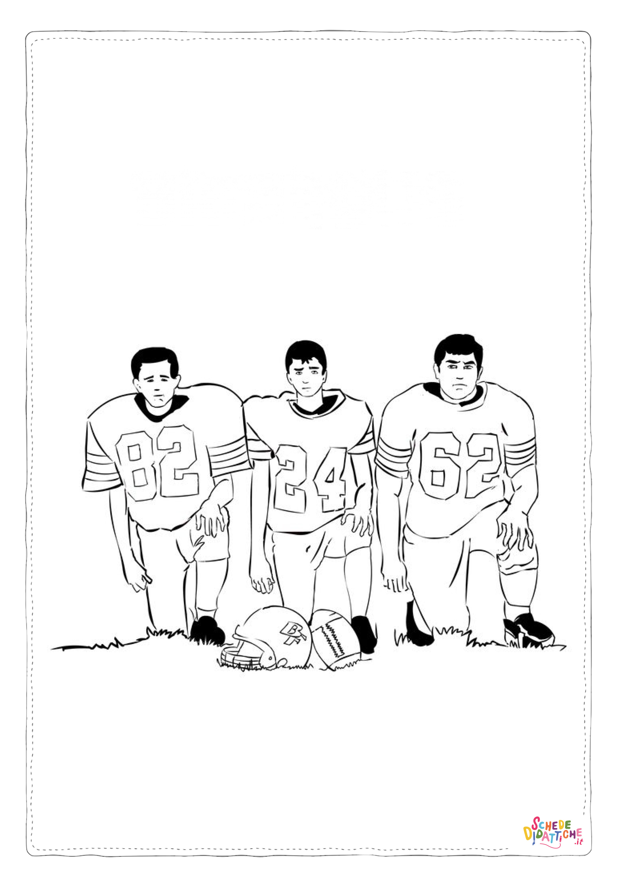 Disegno di football americano da stampare e colorare 12