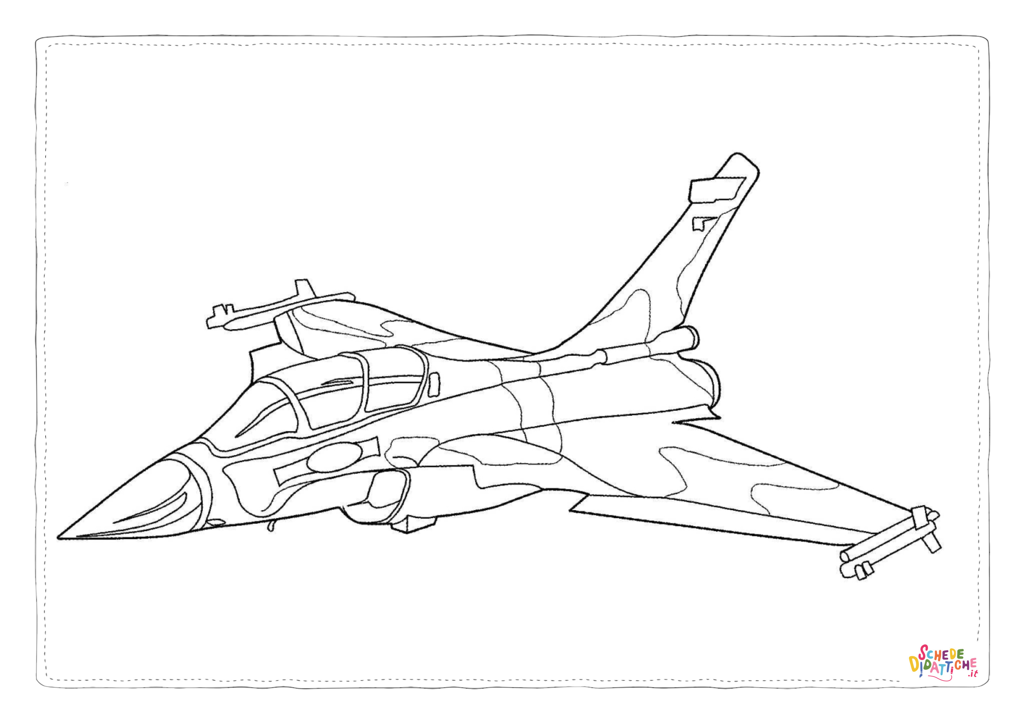 Disegno "Disegno di aereo militare da stampare e colorare 78" Disegno di aereo militare da stampare e colorare 78