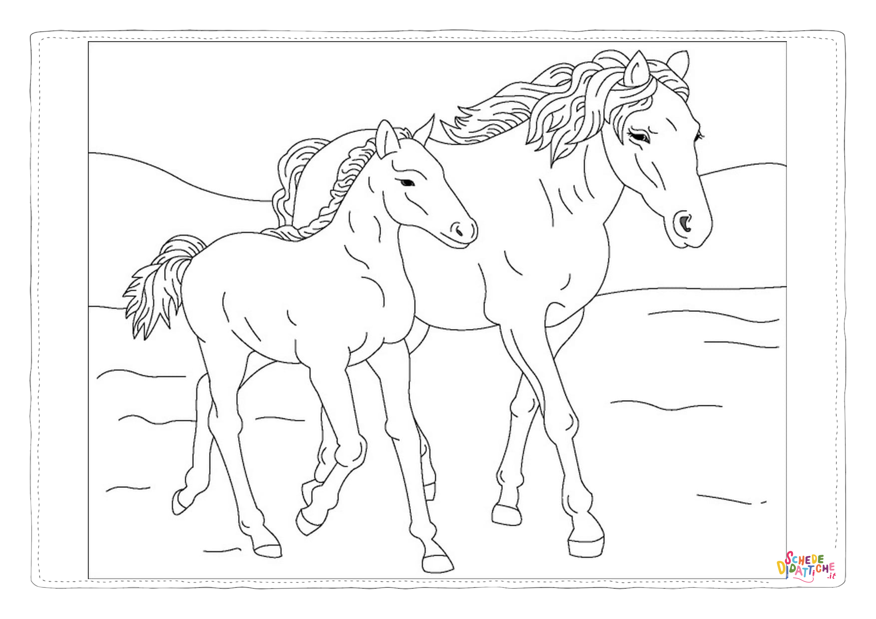 Disegno "Disegno di cavallo da stampare e colorare 126" Disegno di cavallo da stampare e colorare 126