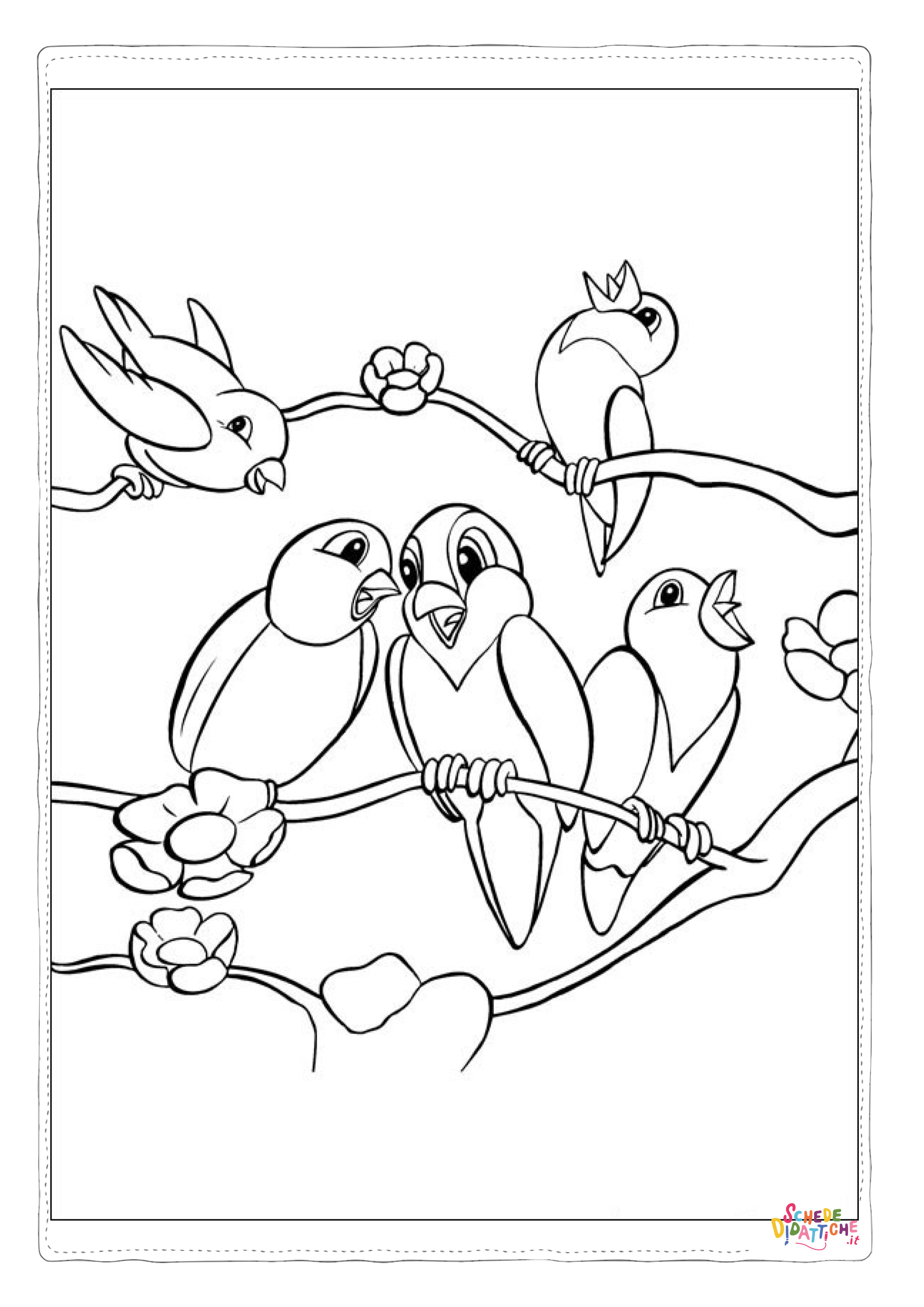 Disegno "Disegno di passero da stampare e colorare 16" Disegno di passero da stampare e colorare 16