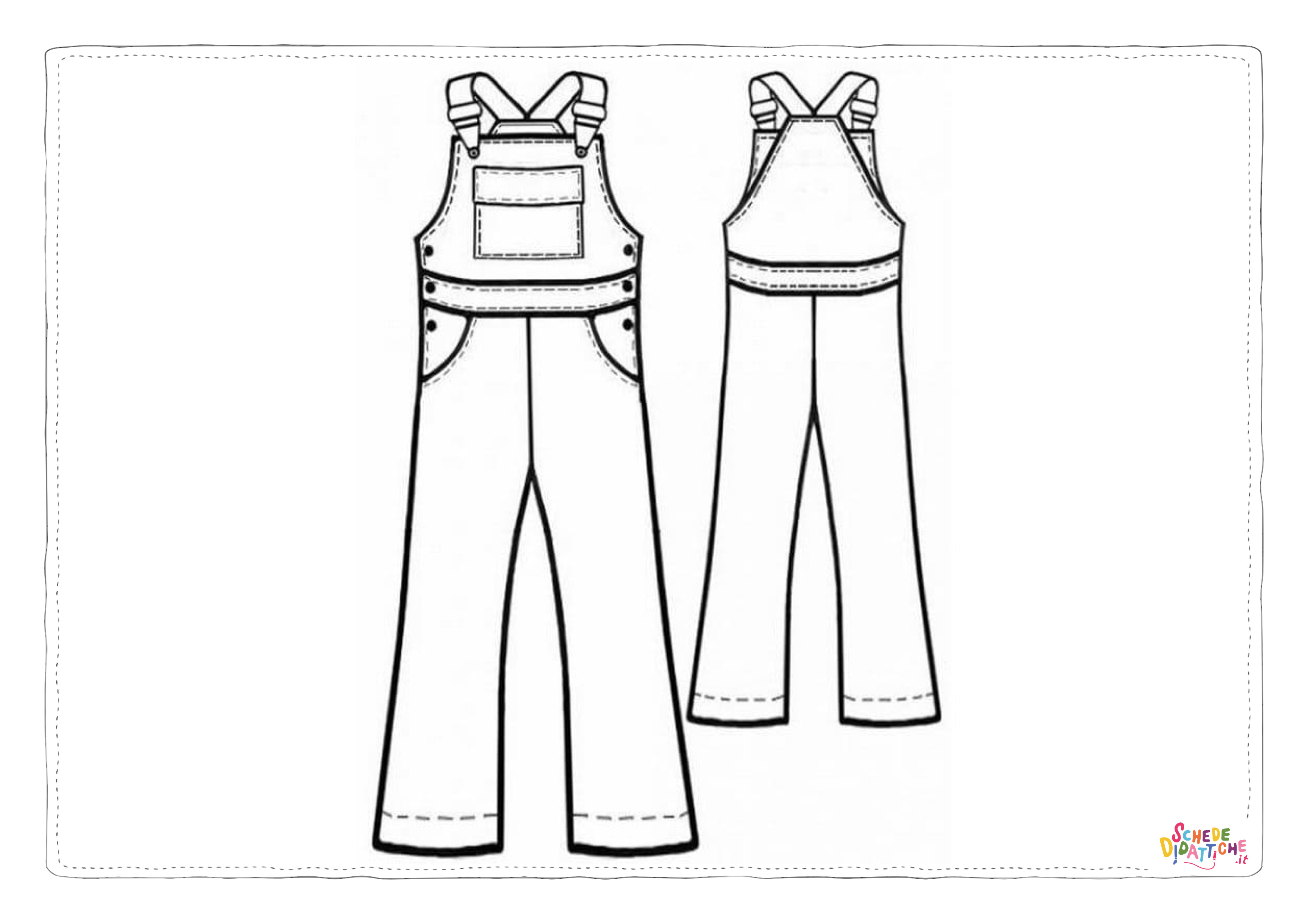 Disegno di pantalone da stampare e colorare 3