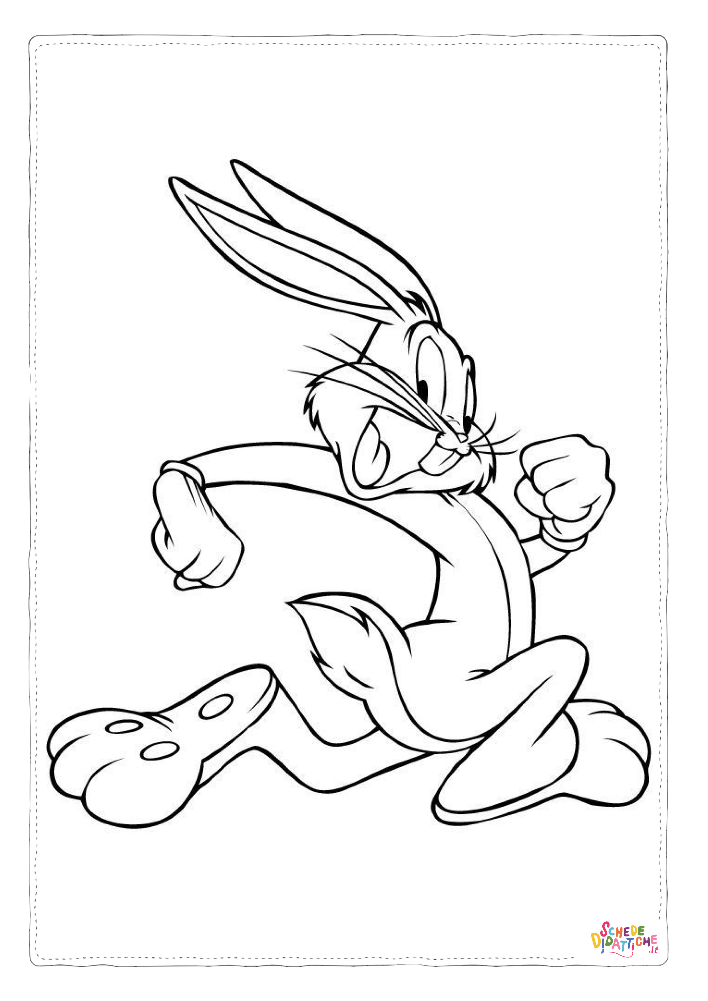 Disegno "Disegno di Bugs Bunny da stampare e colorare 26" Disegno di Bugs Bunny da stampare e colorare 26