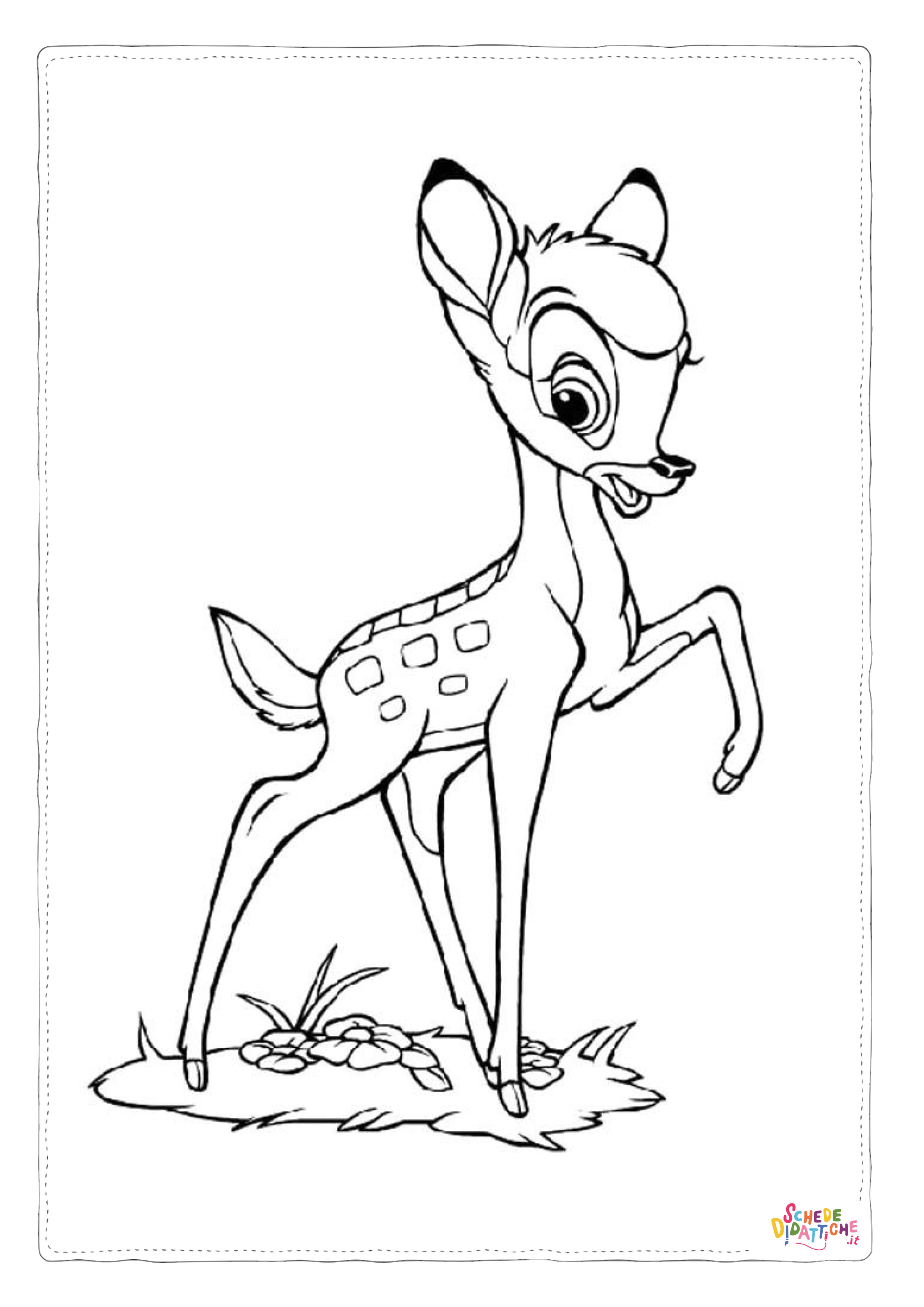 Disegno di Bambi da stampare e colorare 81