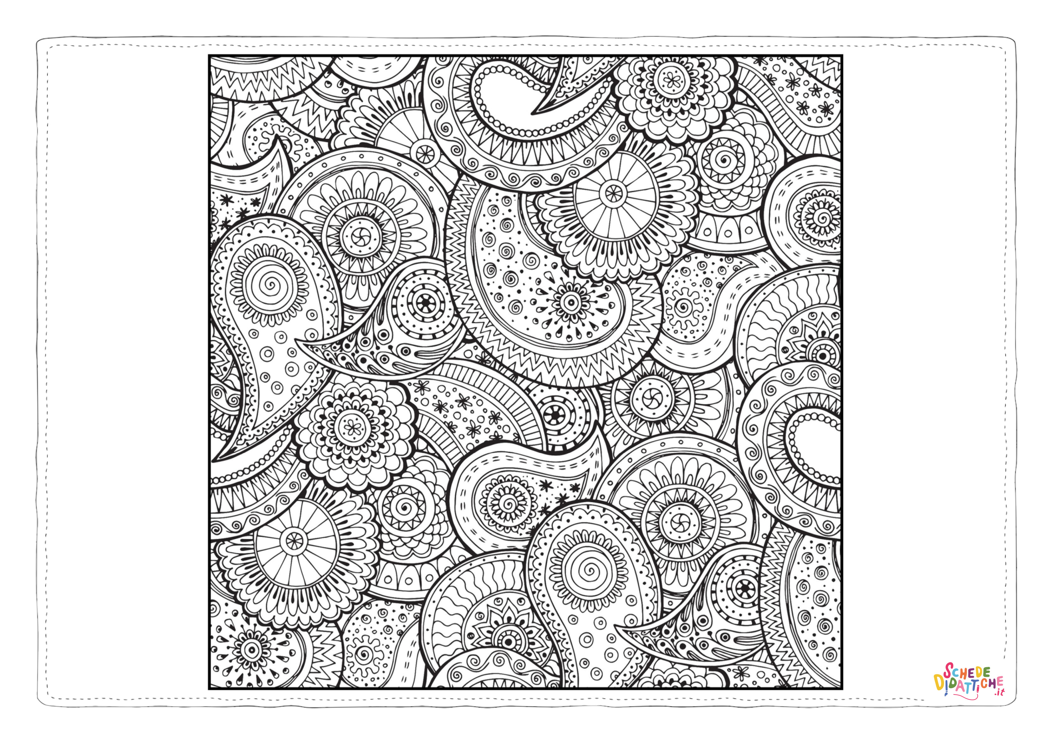 Disegno di mandala da stampare e colorare 312