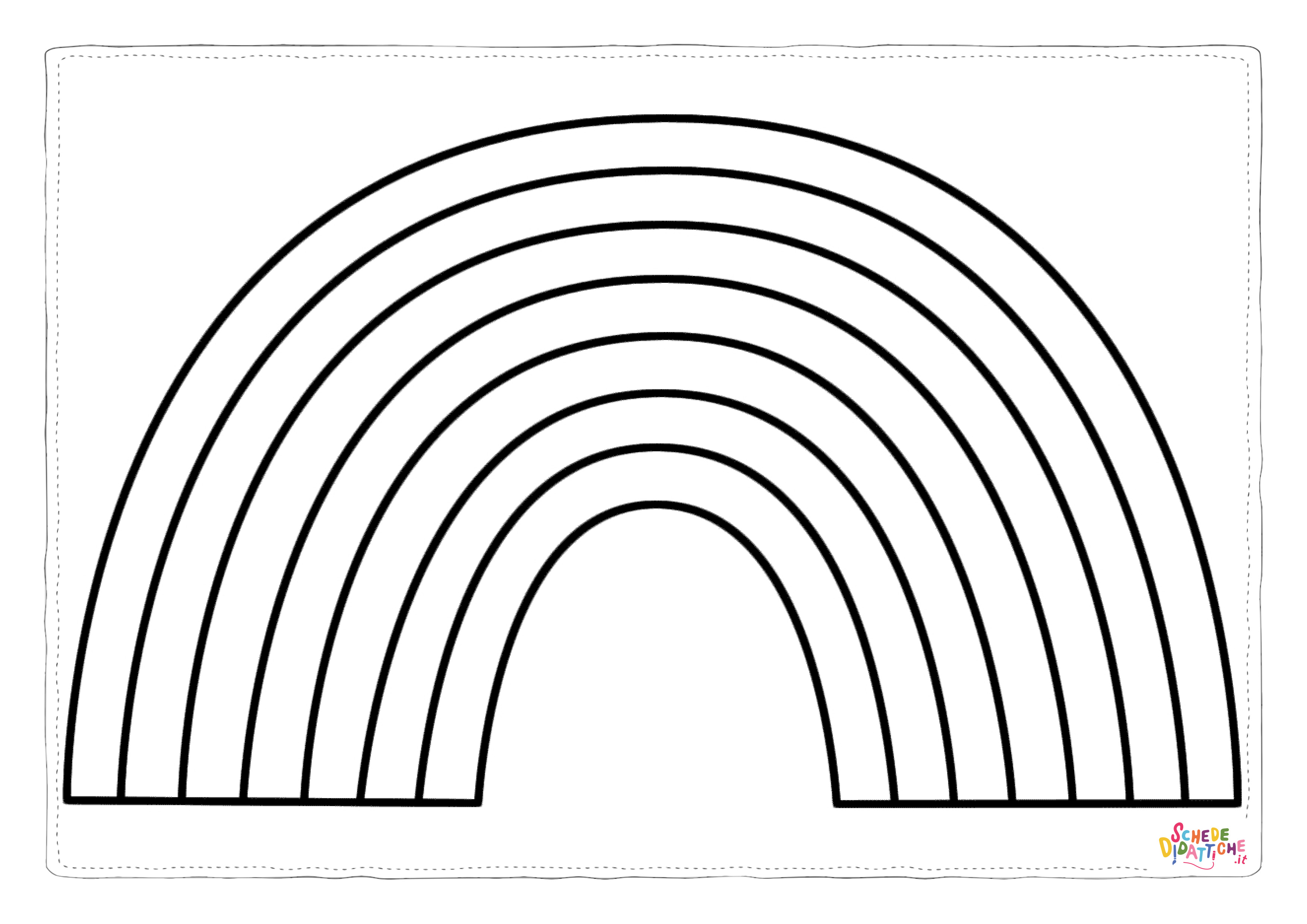 Disegno "Disegno di arcobaleno da stampare e colorare 13" Disegno di arcobaleno da stampare e colorare 13
