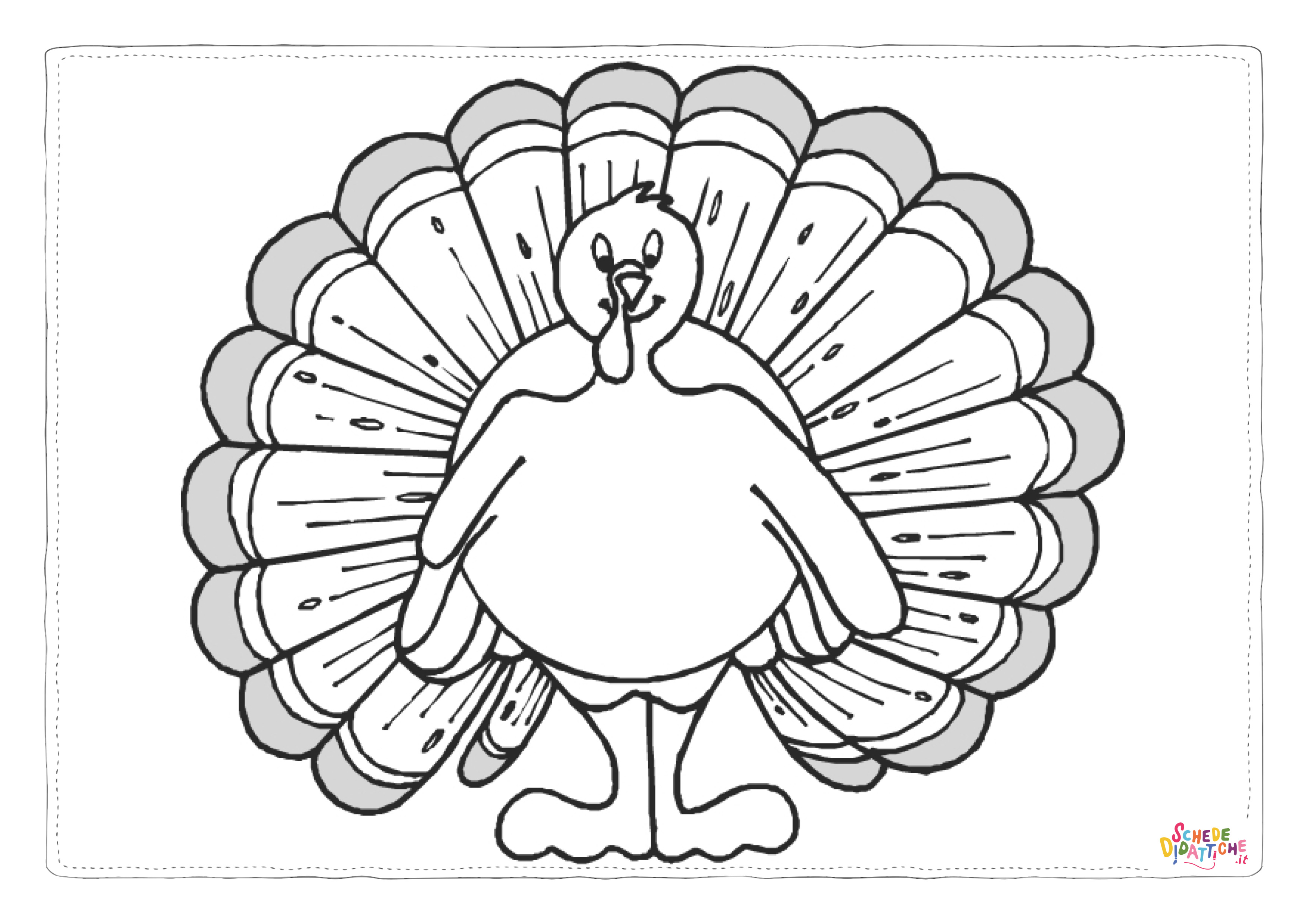 Disegno "Disegno di tacchino da stampare e colorare 17" Disegno di tacchino da stampare e colorare 17