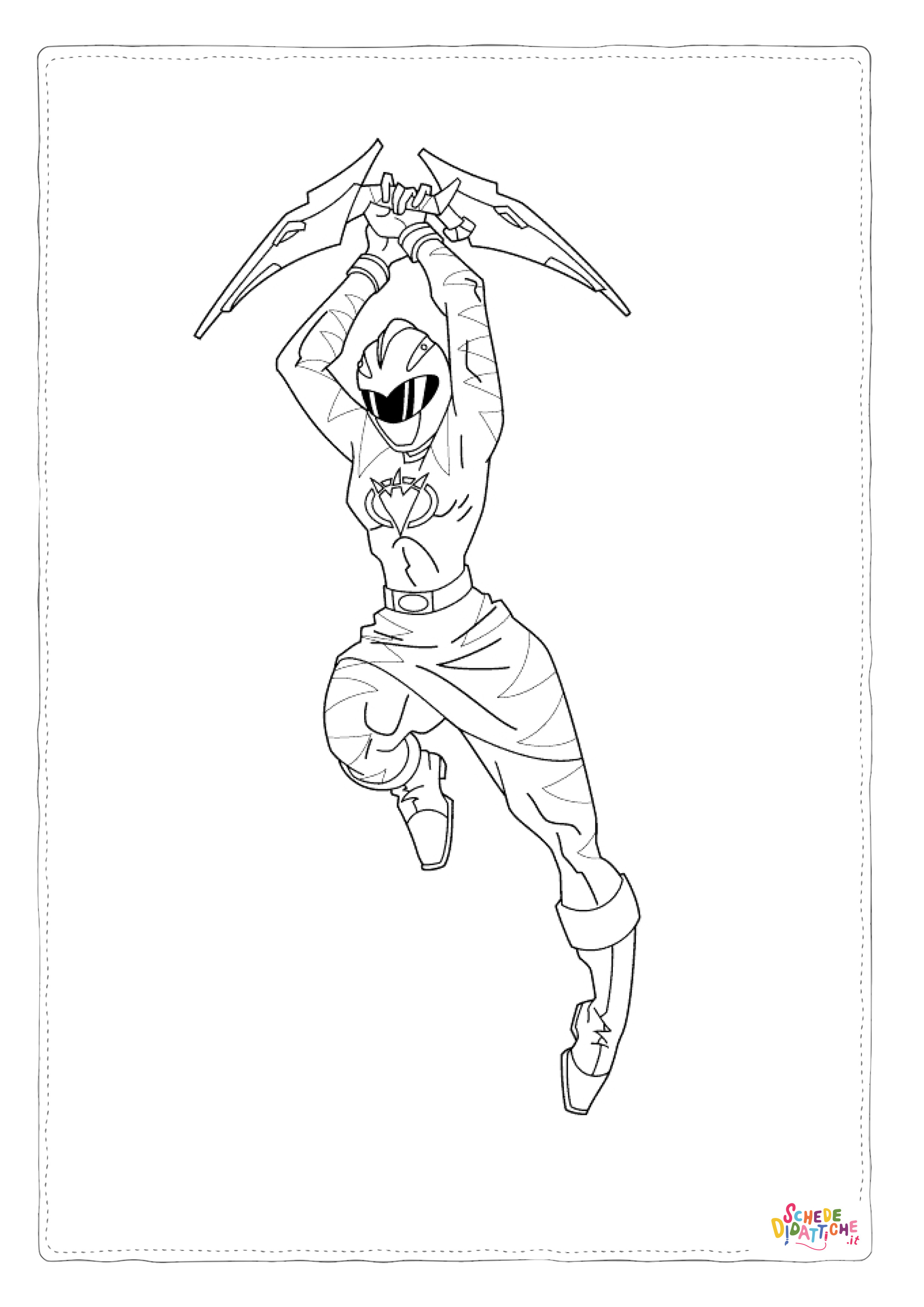 Disegno di Power Rangers da stampare e colorare 9