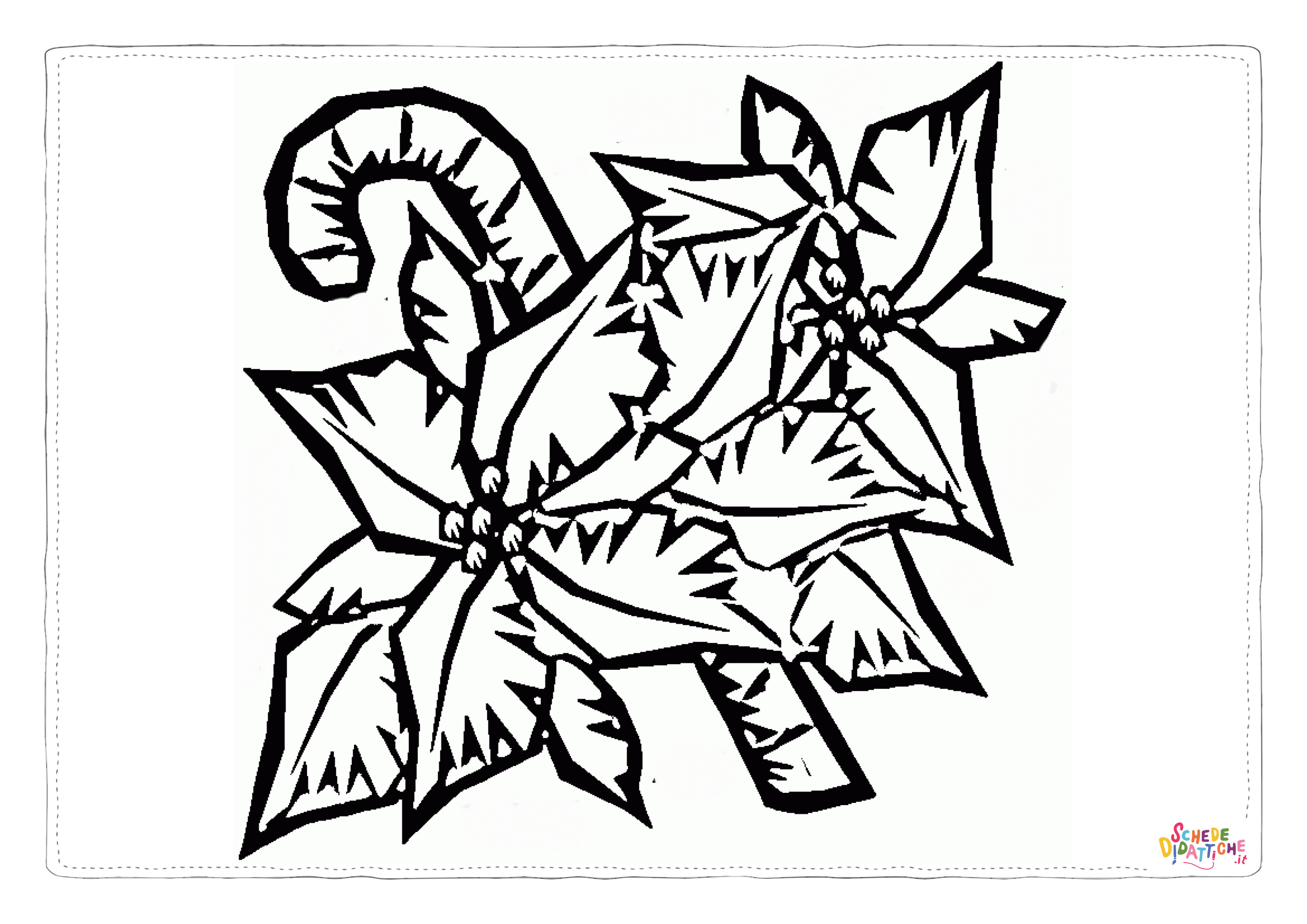 Disegno "Disegno di pungitopo da stampare e colorare 4" Disegno di pungitopo da stampare e colorare 4