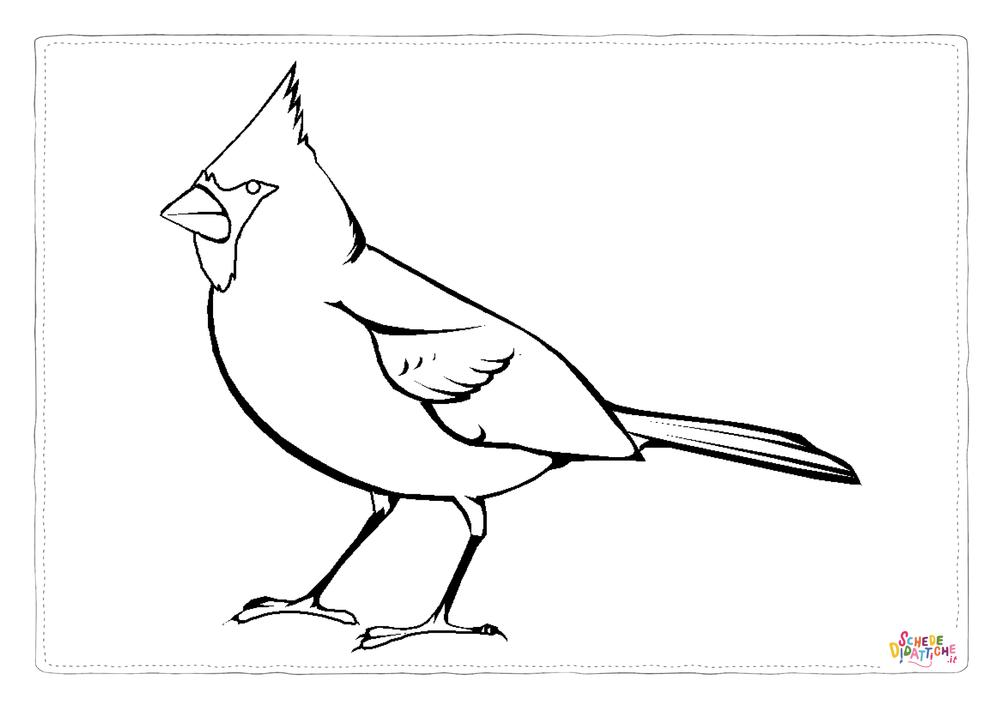 Disegno "Disegno di uccello da stampare e colorare 96" Disegno di uccello da stampare e colorare 96