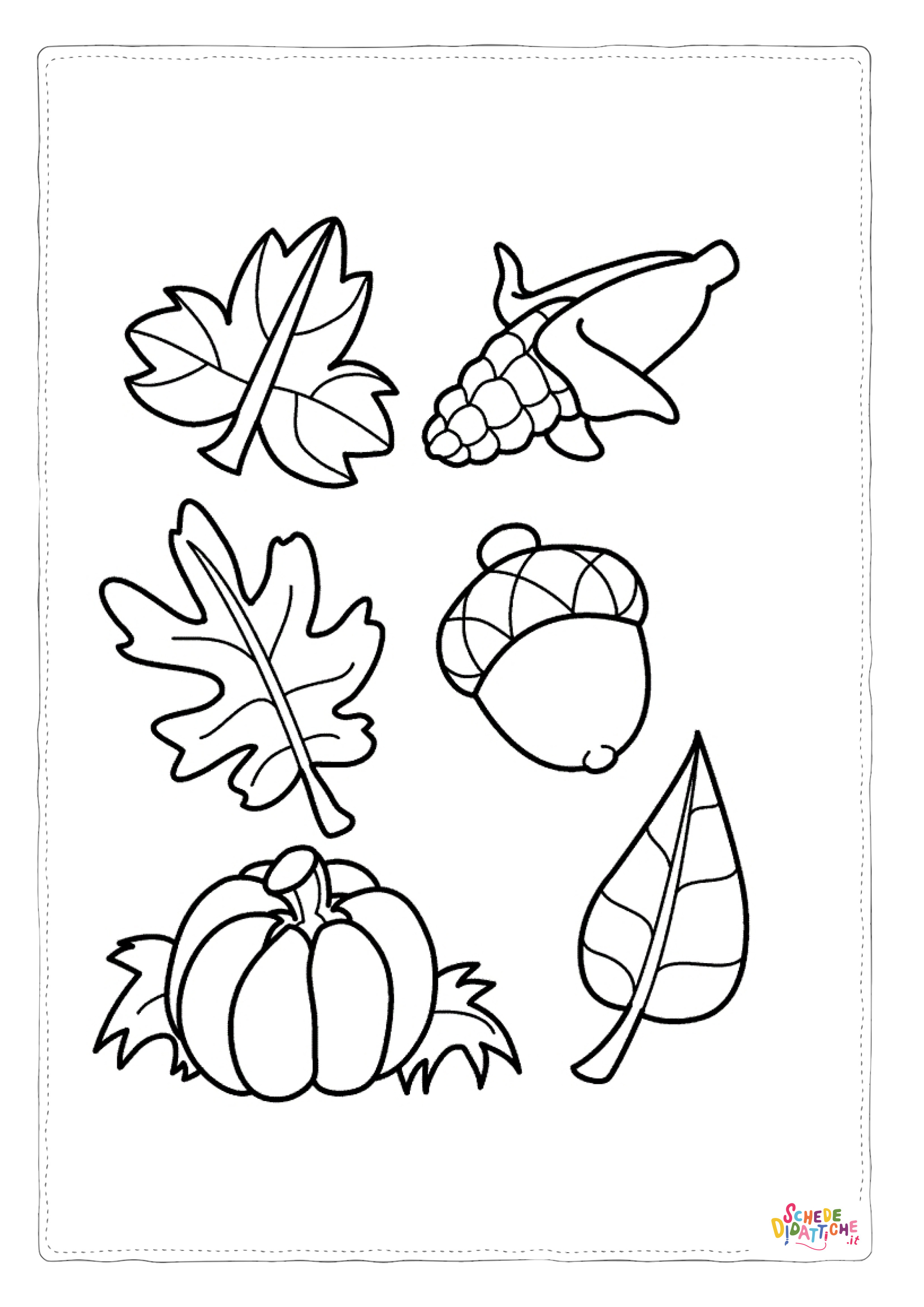Disegno "Disegno di ghianda da stampare e colorare 1" Disegno di ghianda da stampare e colorare 1