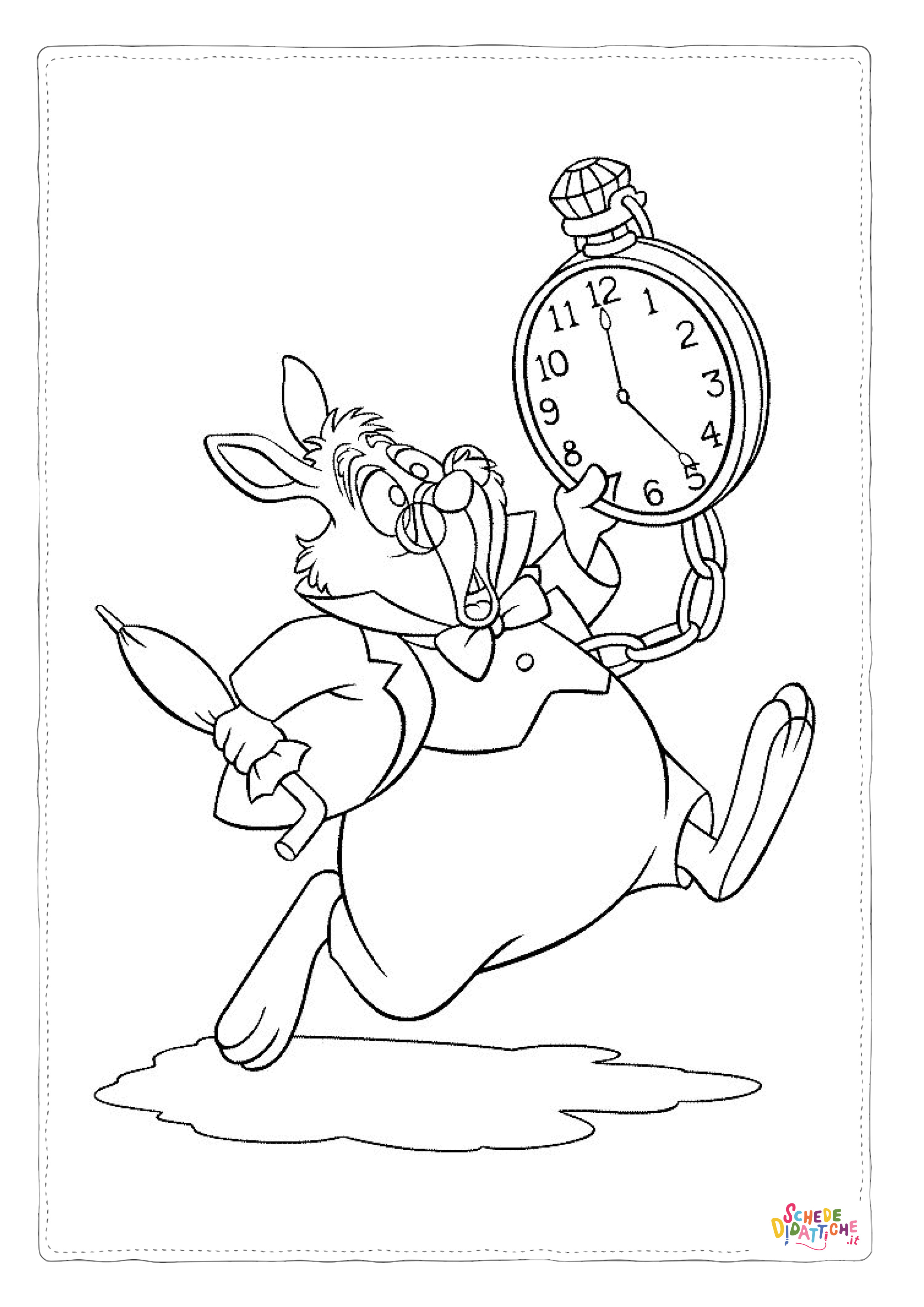 Disegno "Disegno di Alice nel paese delle meraviglie da stampare e colorare 6" Disegno di Alice nel paese delle meraviglie da stampare e colorare 6