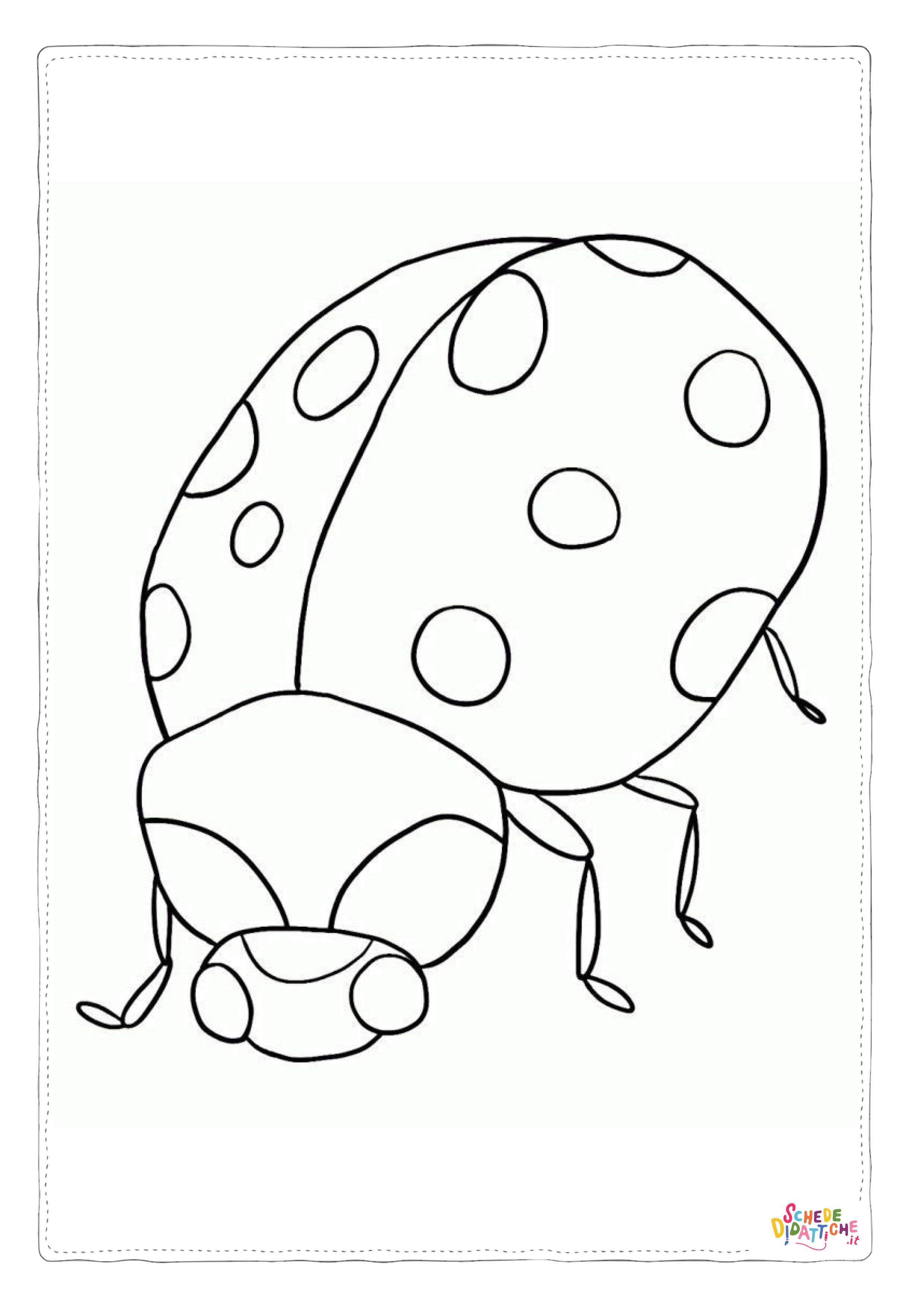 Disegno "Disegno di coccinella da stampare e colorare 56" Disegno di coccinella da stampare e colorare 56