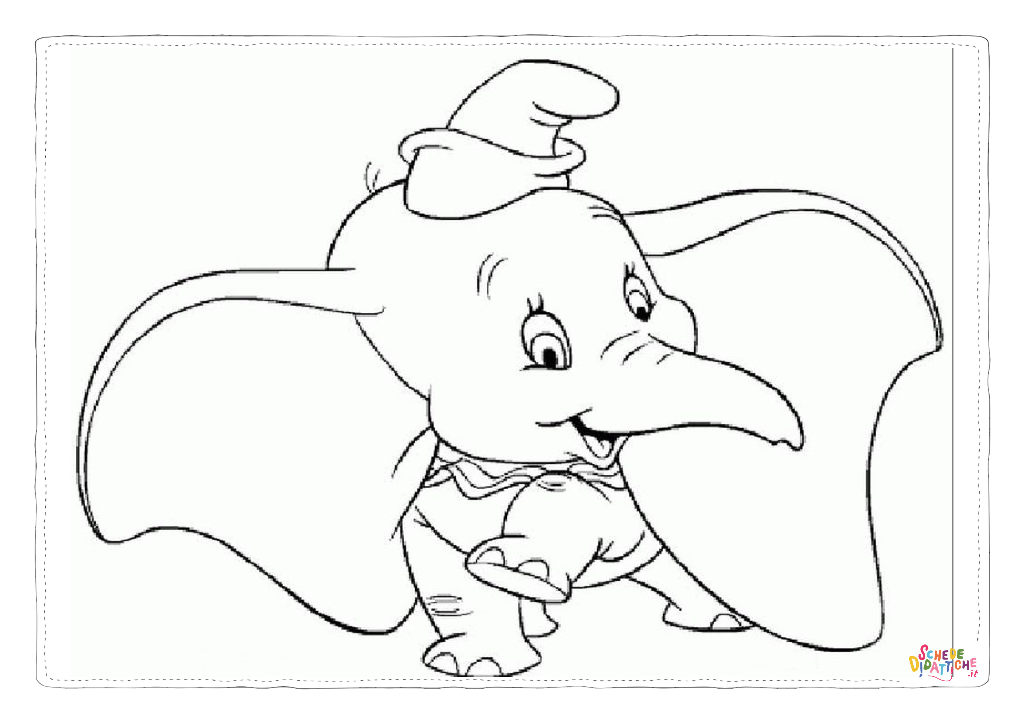 Disegno "Disegno di Dumbo da stampare e colorare 61" Disegno di Dumbo da stampare e colorare 61