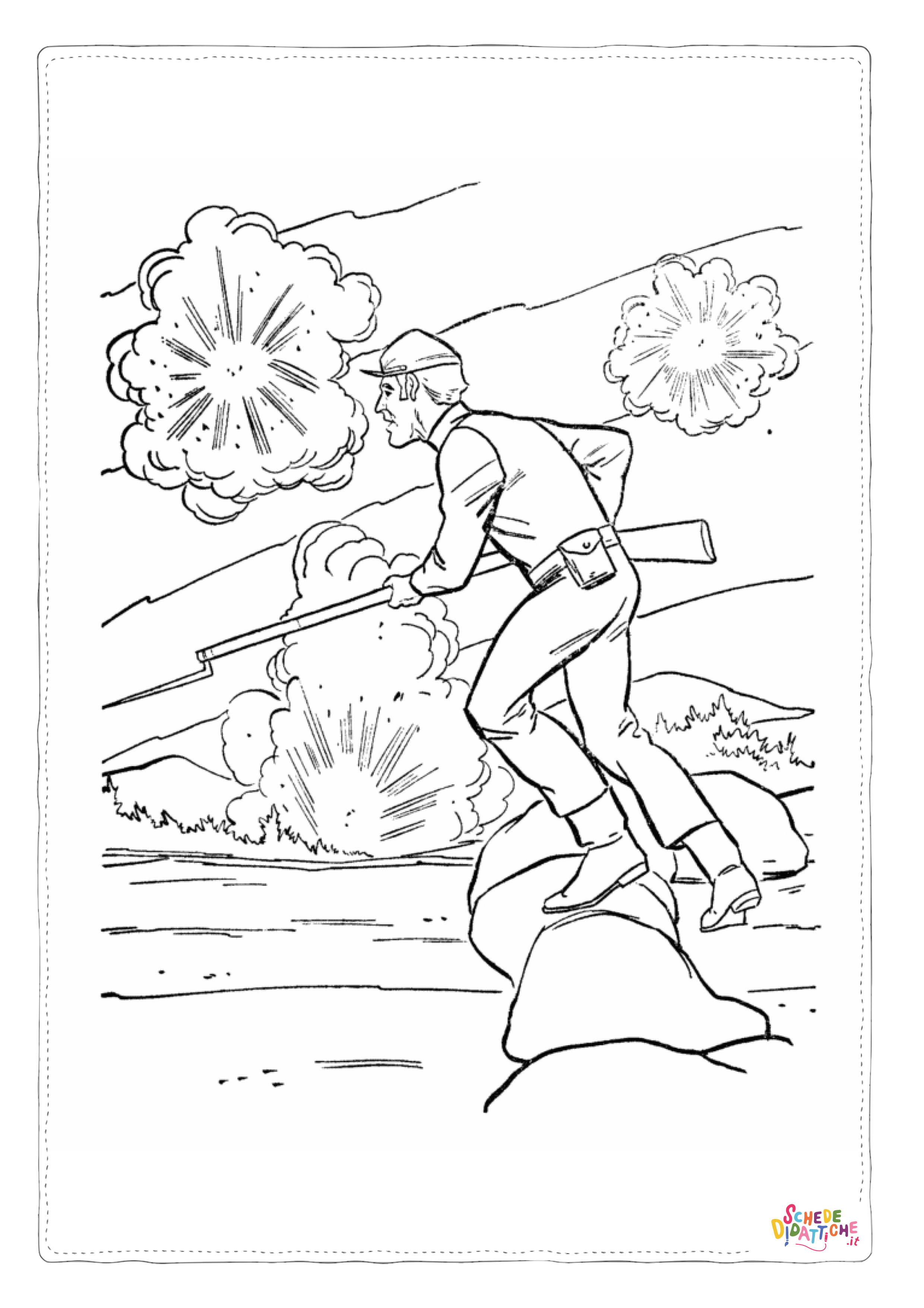 Disegno "Disegno di soldato da stampare e colorare 2" Disegno di soldato da stampare e colorare 2