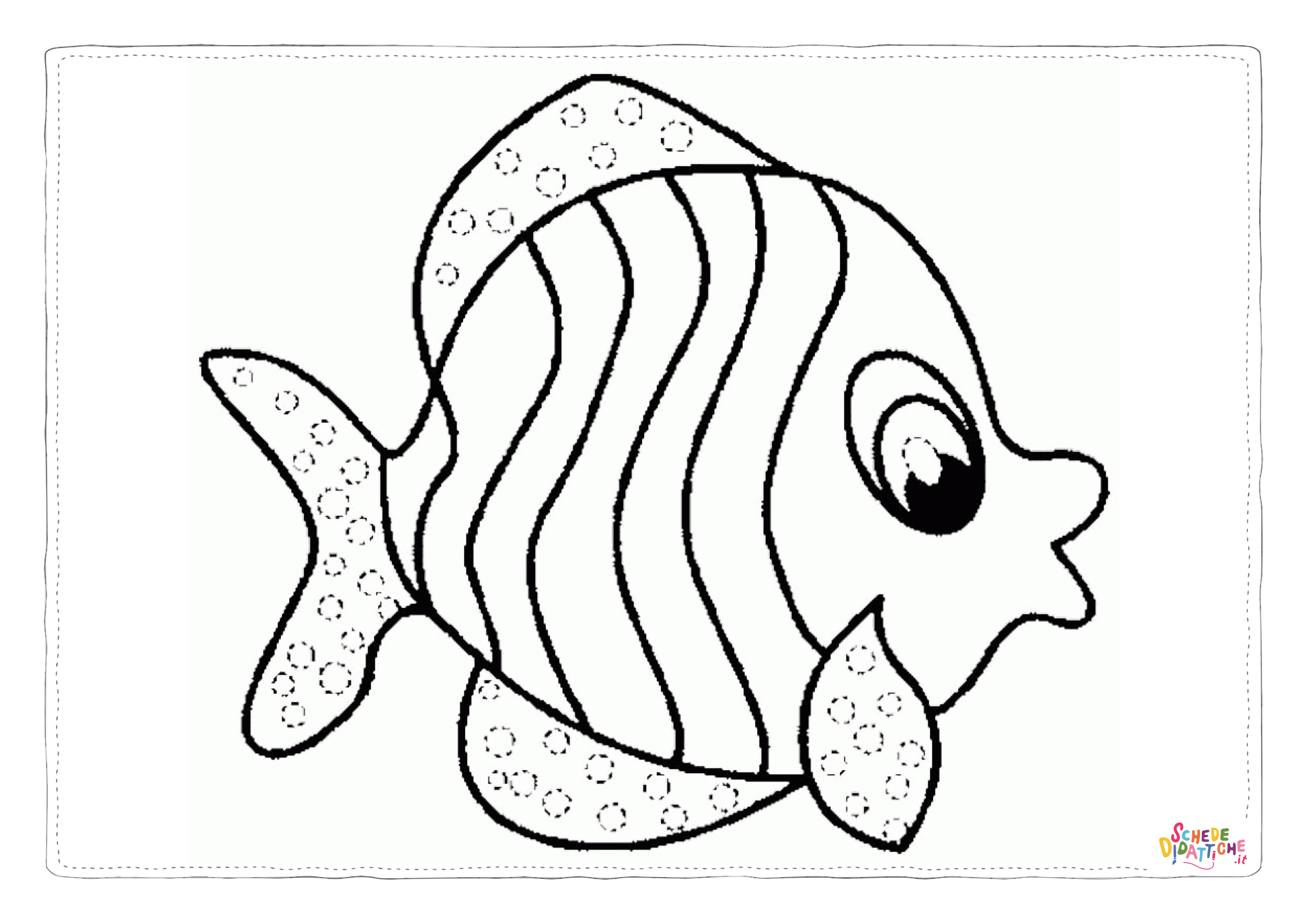 Disegno di pesce da stampare e colorare 22