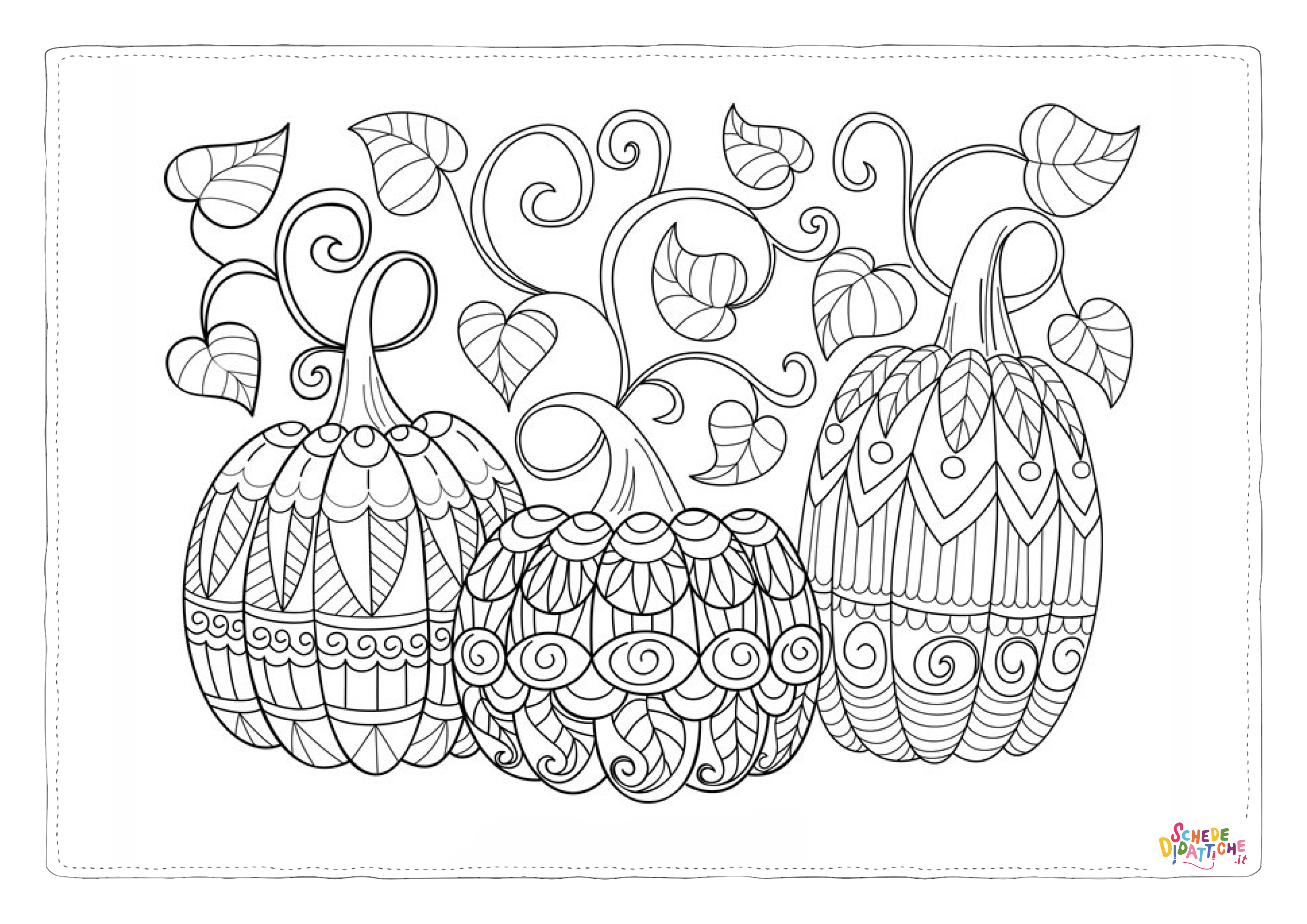 Disegno "Disegno di zucca di Halloween da stampare e colorare 107" Disegno di zucca di Halloween da stampare e colorare 107