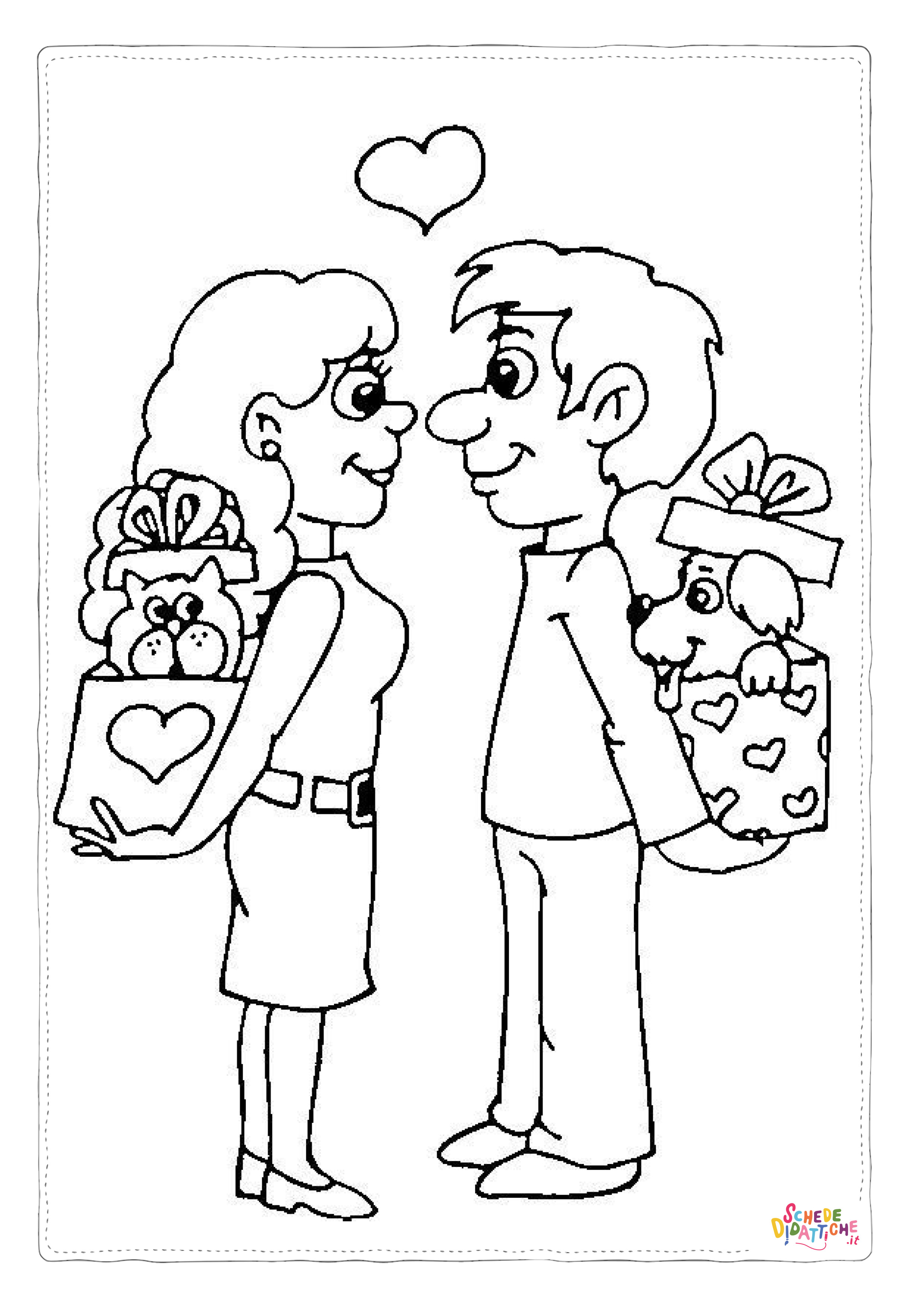 Disegno "Disegno di San Valentino da stampare e colorare 112" Disegno di San Valentino da stampare e colorare 112