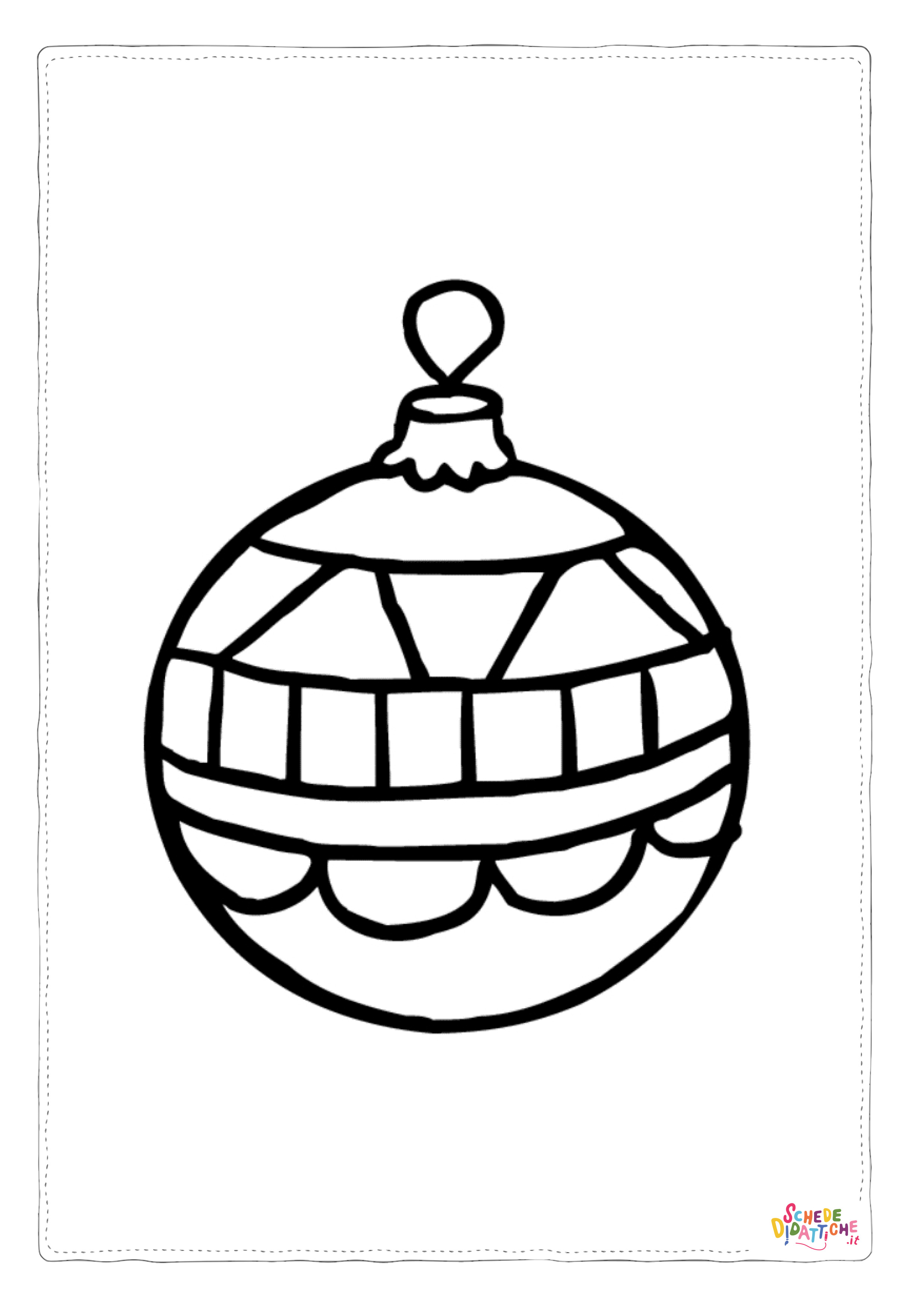 Disegno "Disegno di palla di Natale da stampare e colorare 10" Disegno di palla di Natale da stampare e colorare 10