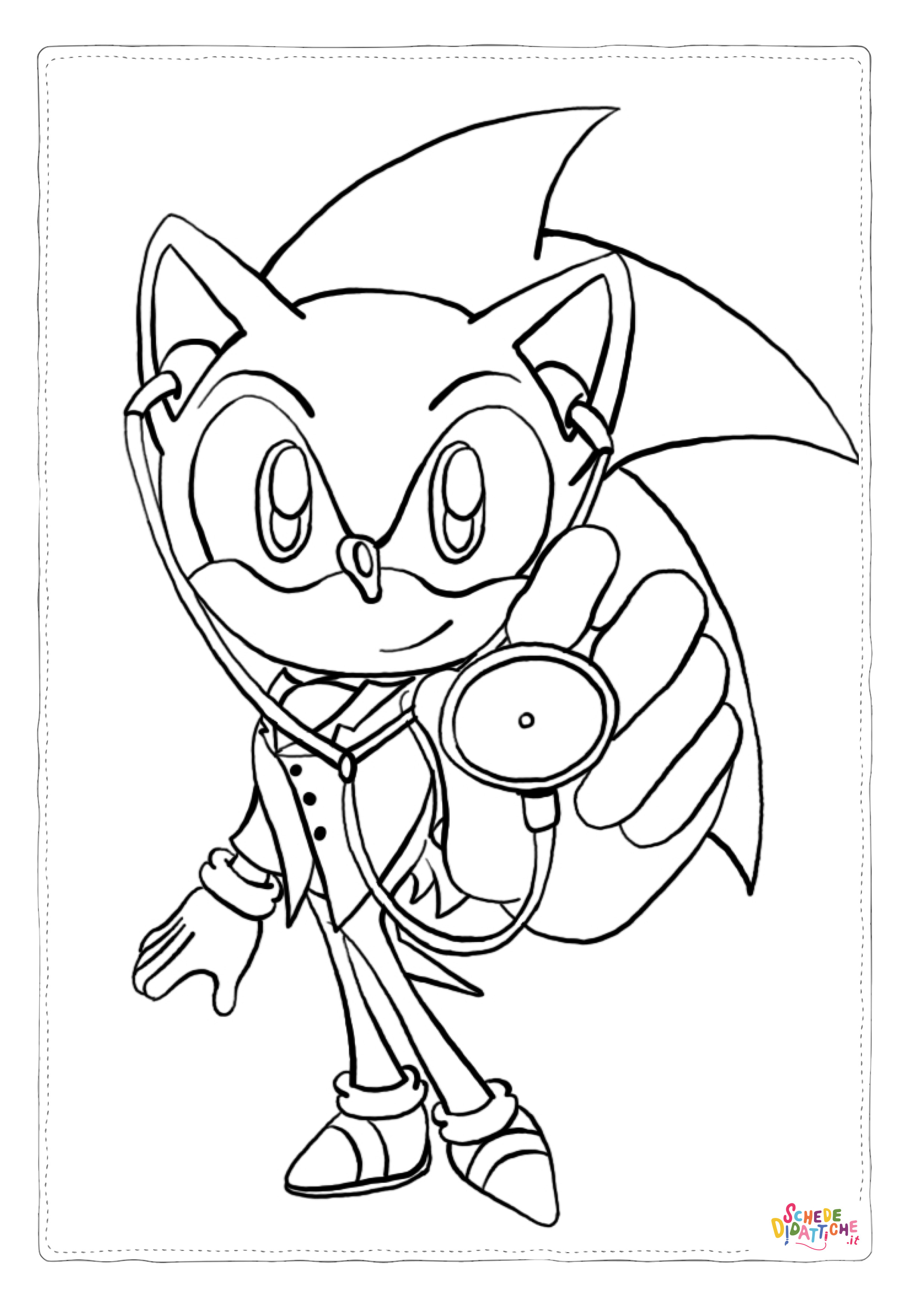 Disegno di Sonic da stampare e colorare 7