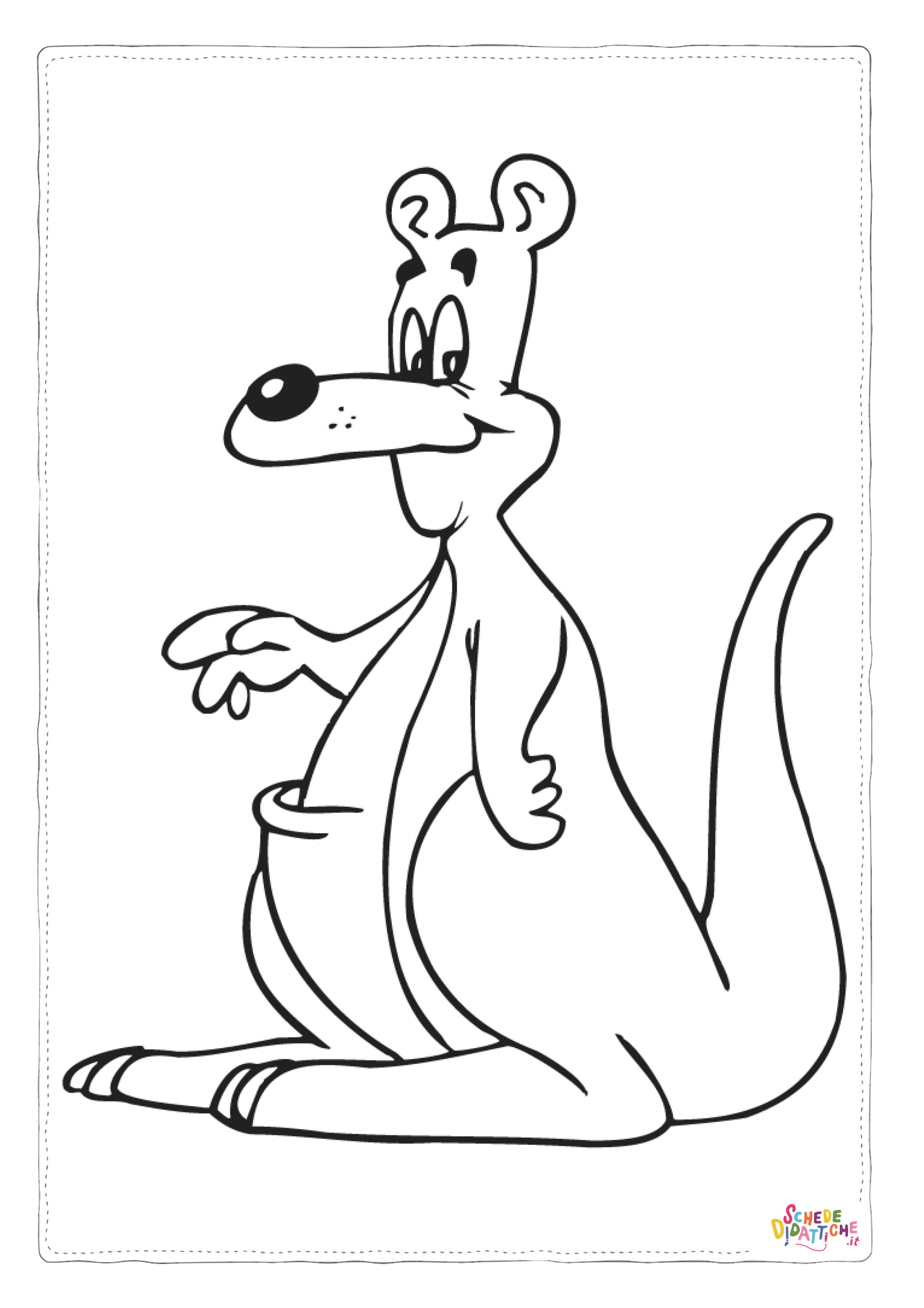 Disegno "Disegno di canguro da stampare e colorare 29" Disegno di canguro da stampare e colorare 29