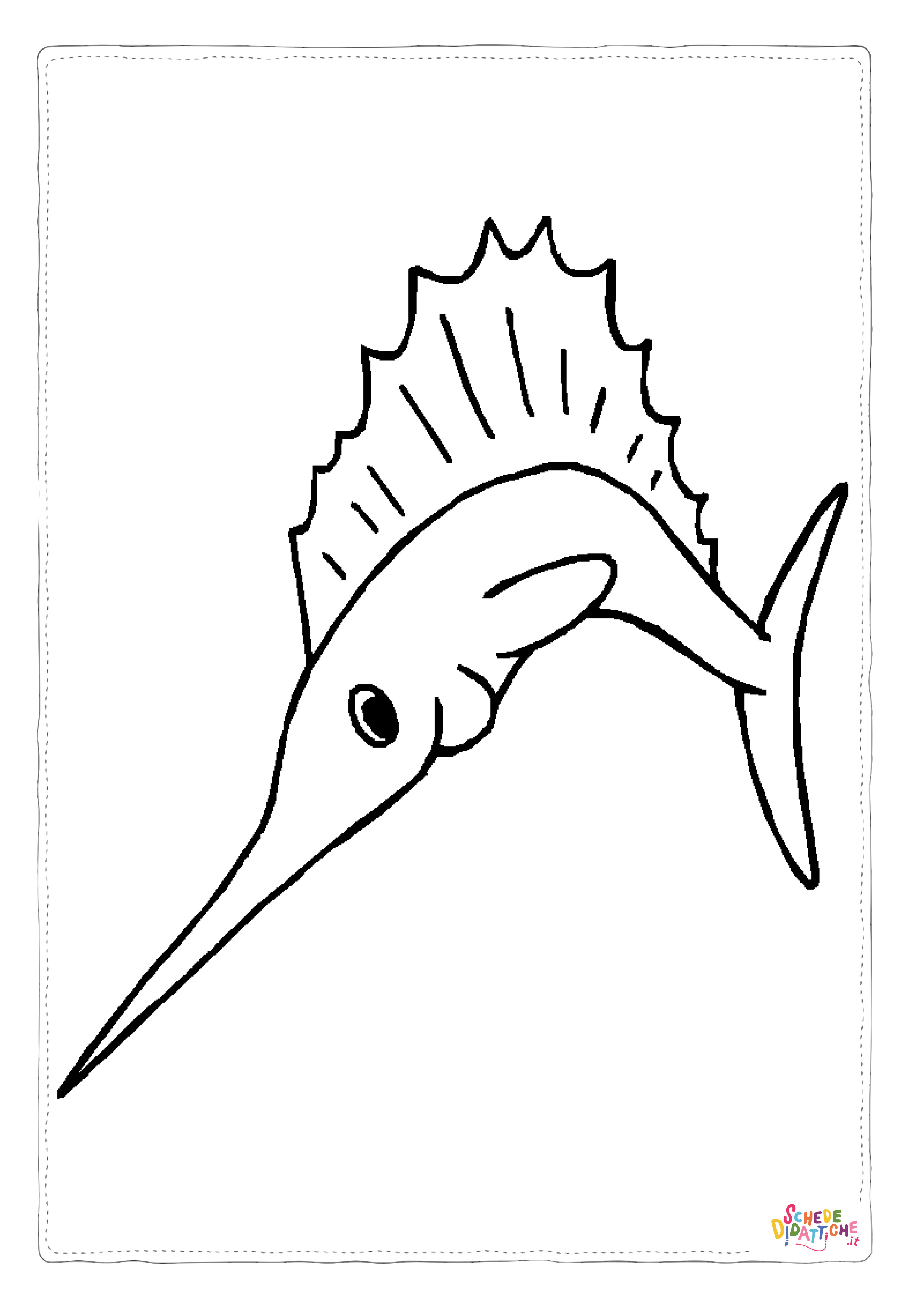 Disegno "Disegno di pesce da stampare e colorare 21" Disegno di pesce da stampare e colorare 21