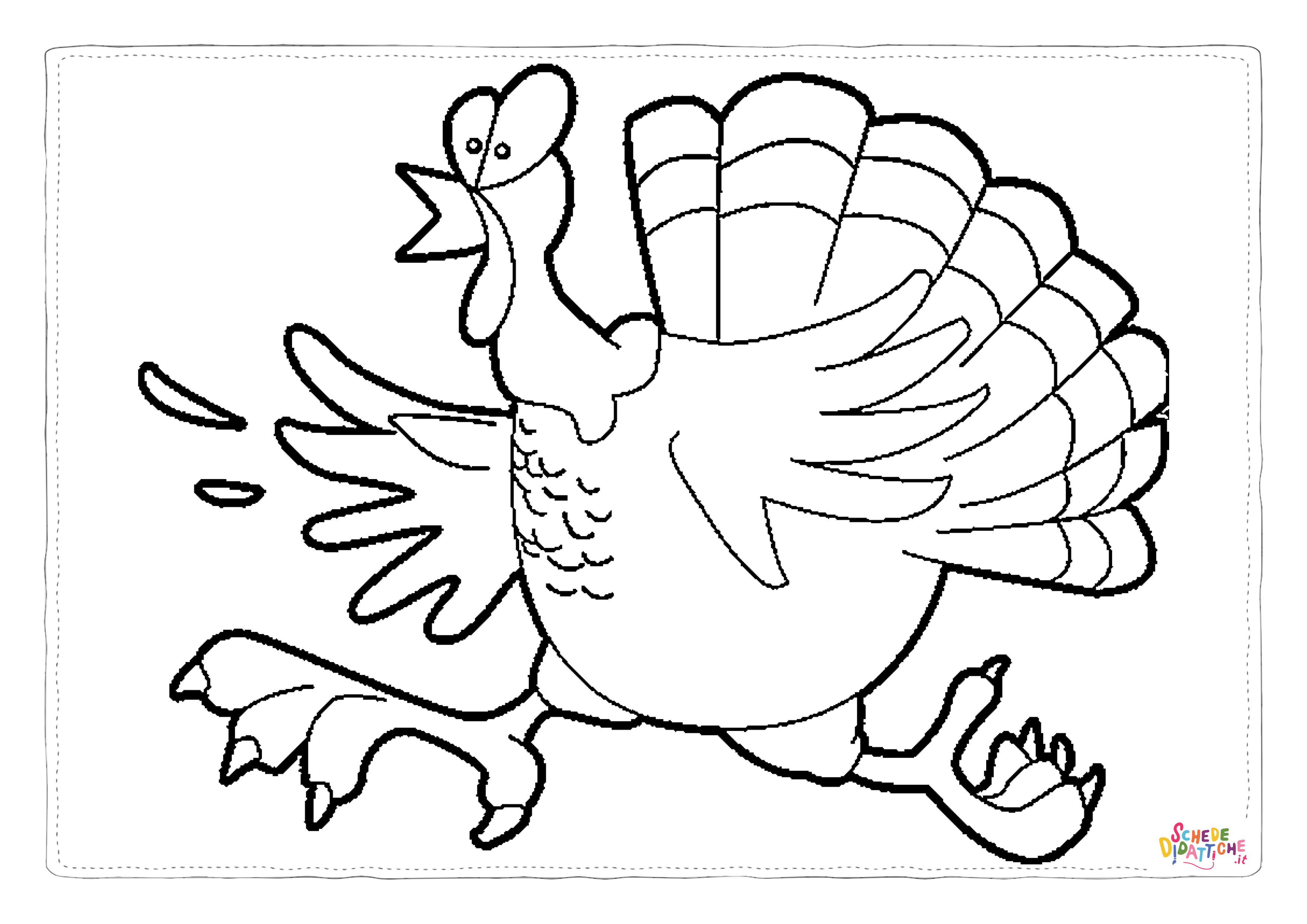 Disegno "Disegno di tacchino da stampare e colorare 26" Disegno di tacchino da stampare e colorare 26
