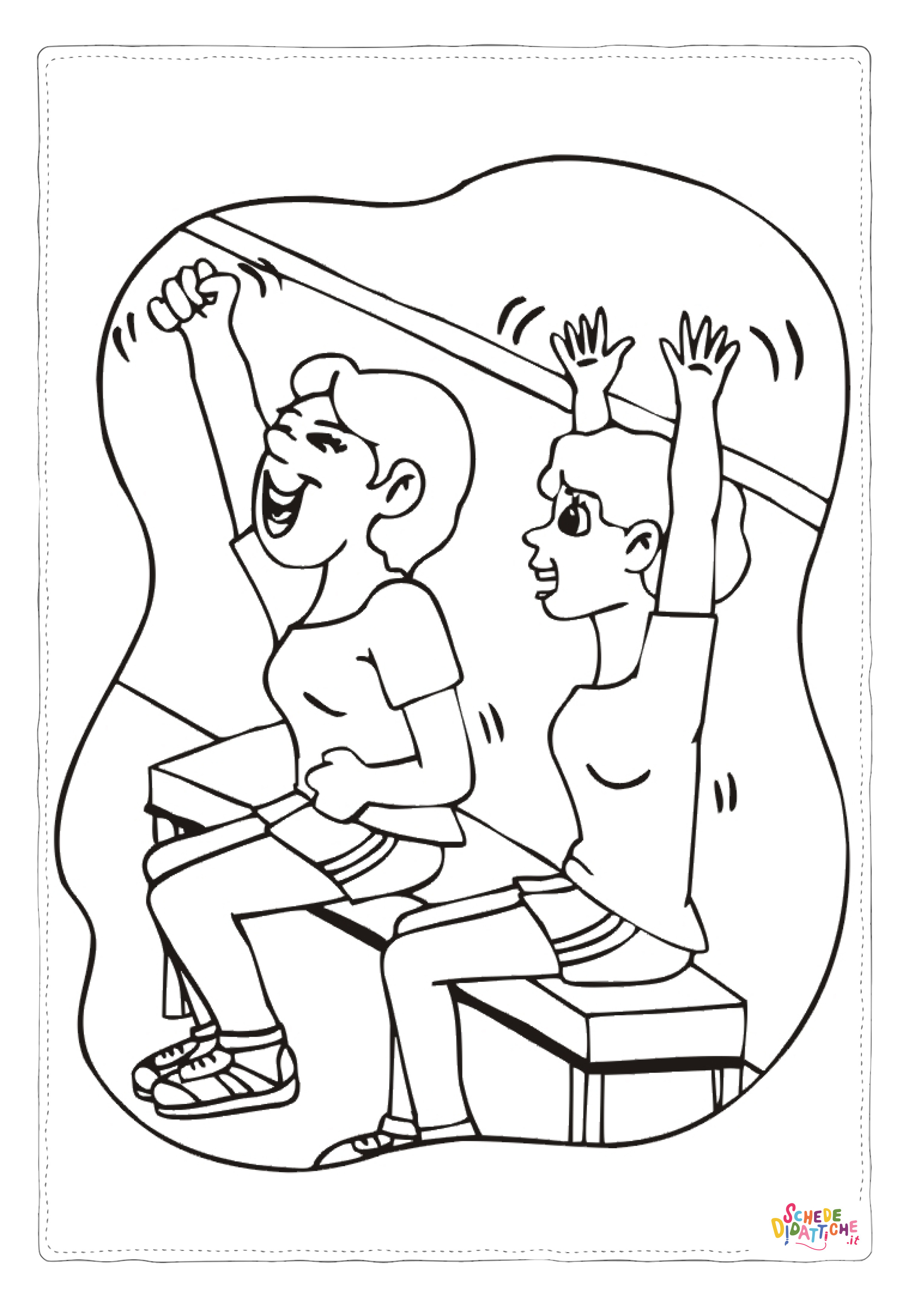 Disegno "Disegno di ginnastica da stampare e colorare 10" Disegno di ginnastica da stampare e colorare 10