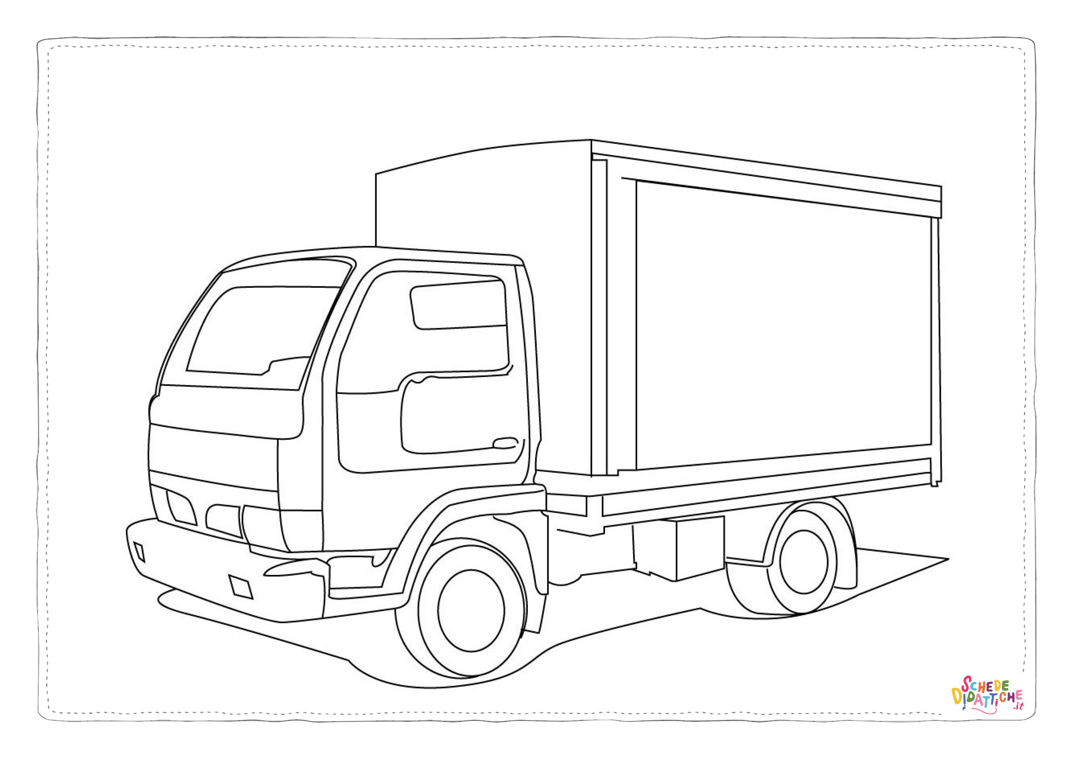 Disegno "Disegno di mezzo da lavoro da stampare e colorare 7" Disegno di mezzo da lavoro da stampare e colorare 7