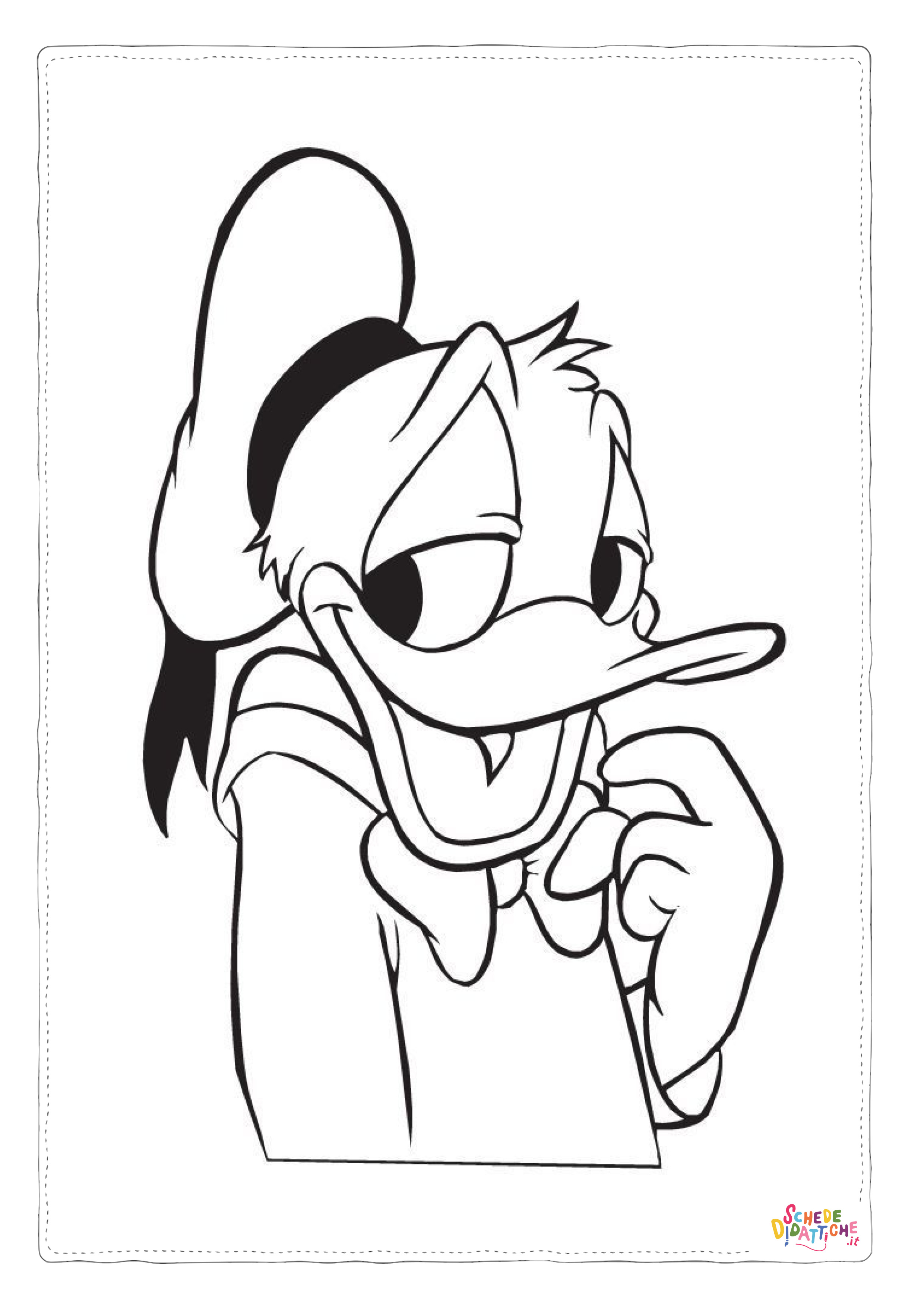 Disegno "Disegno di Paperino da stampare e colorare 89" Disegno di Paperino da stampare e colorare 89