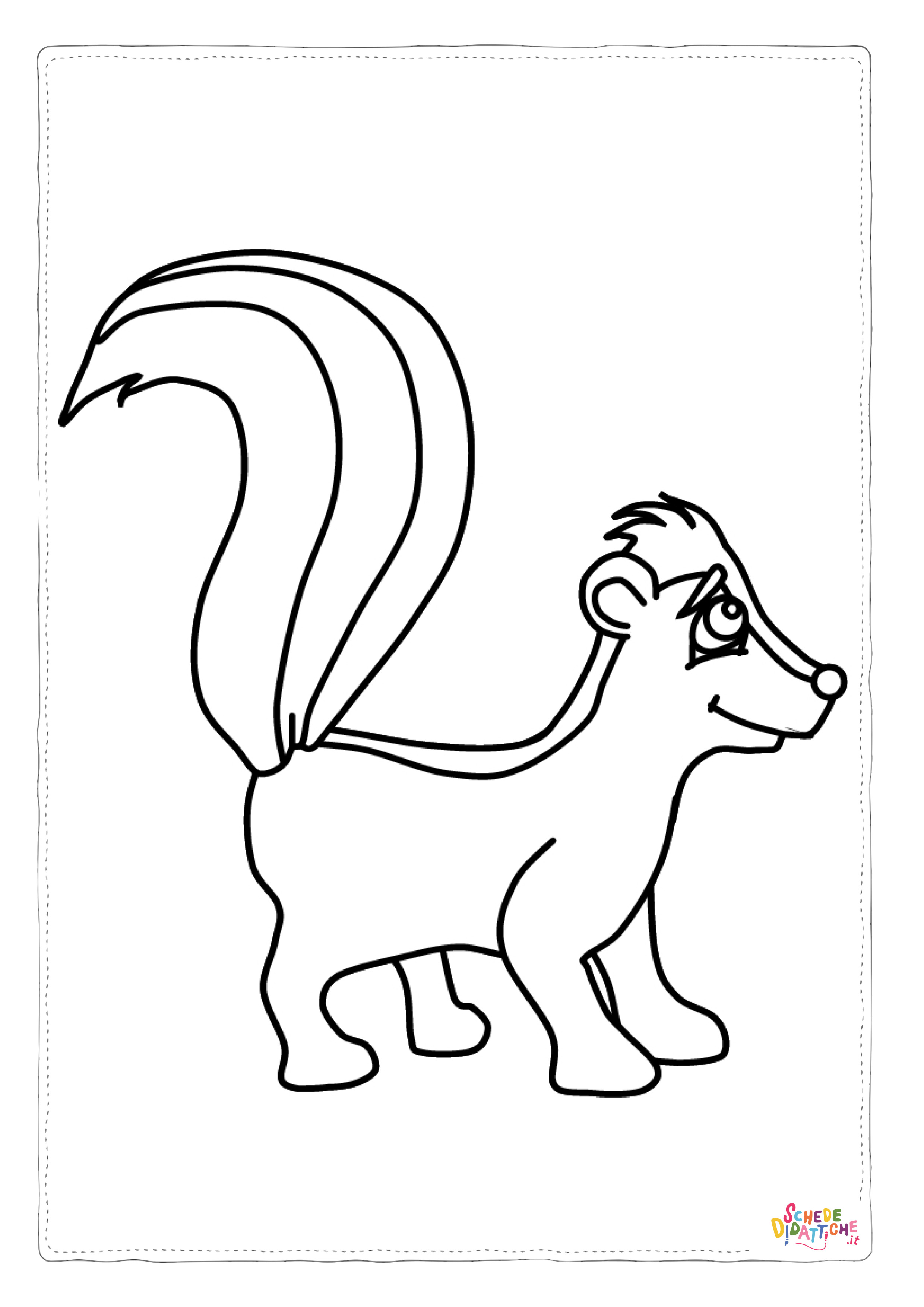 Disegno "Disegno di puzzola da stampare e colorare 2" Disegno di puzzola da stampare e colorare 2