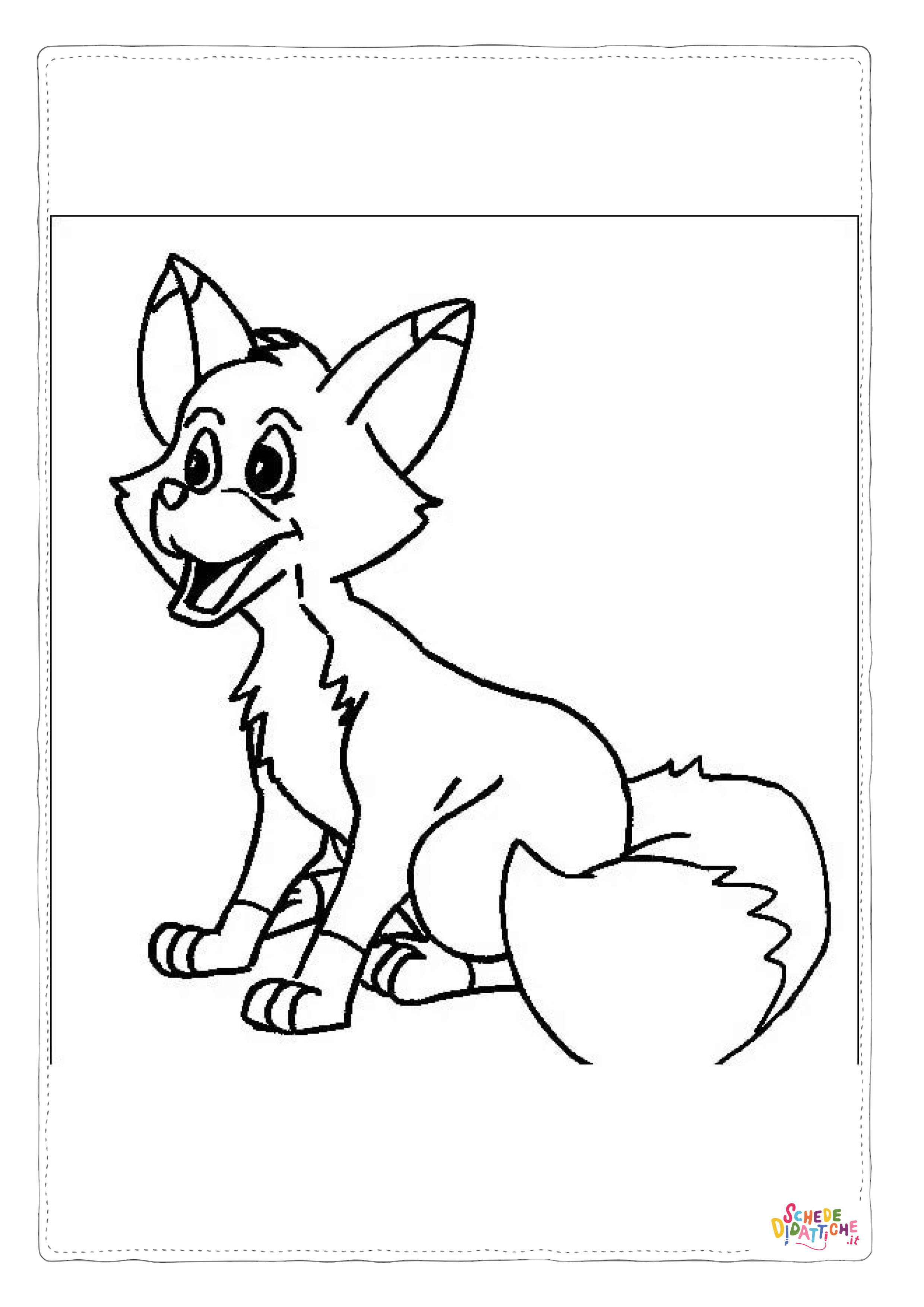 Disegno "Disegno di volpe da stampare e colorare 41" Disegno di volpe da stampare e colorare 41