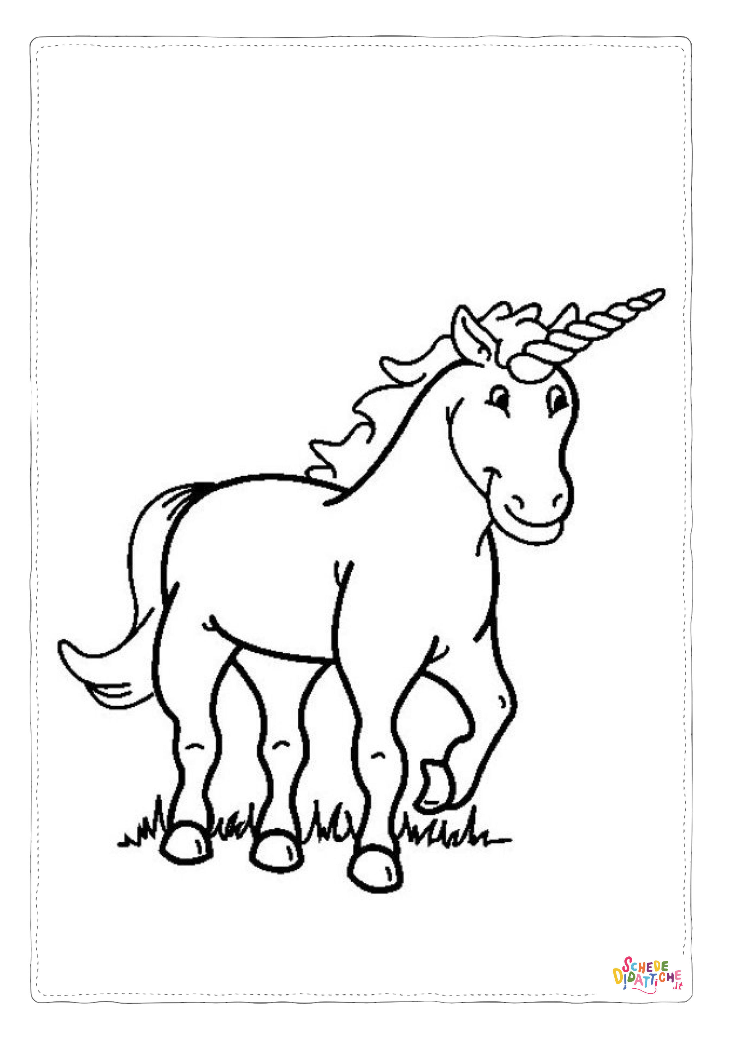 Disegno "Disegno di unicorno da stampare e colorare 149" Disegno di unicorno da stampare e colorare 149