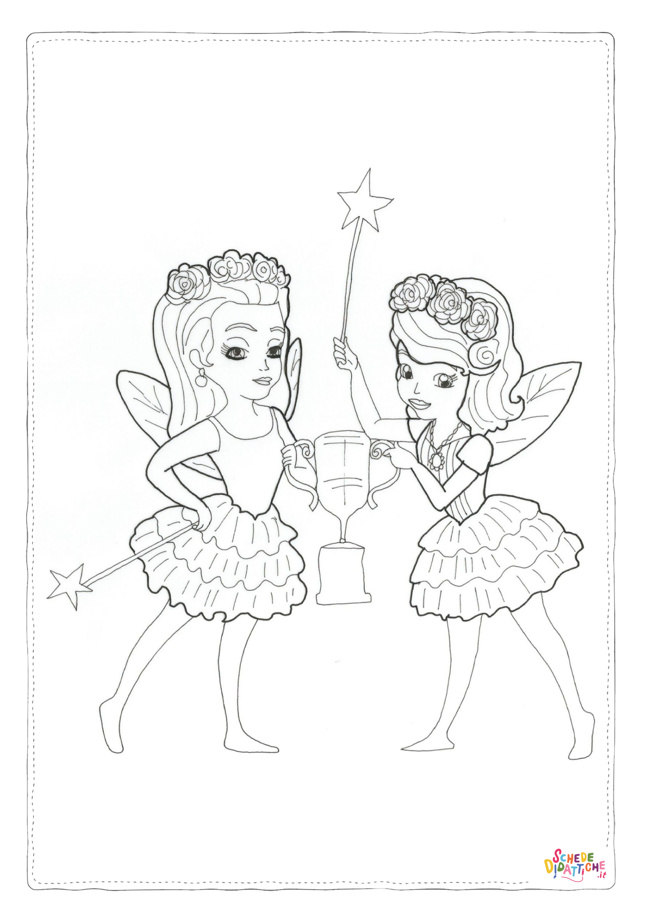 Disegno "Disegno di fata da stampare e colorare 40" Disegno di fata da stampare e colorare 40
