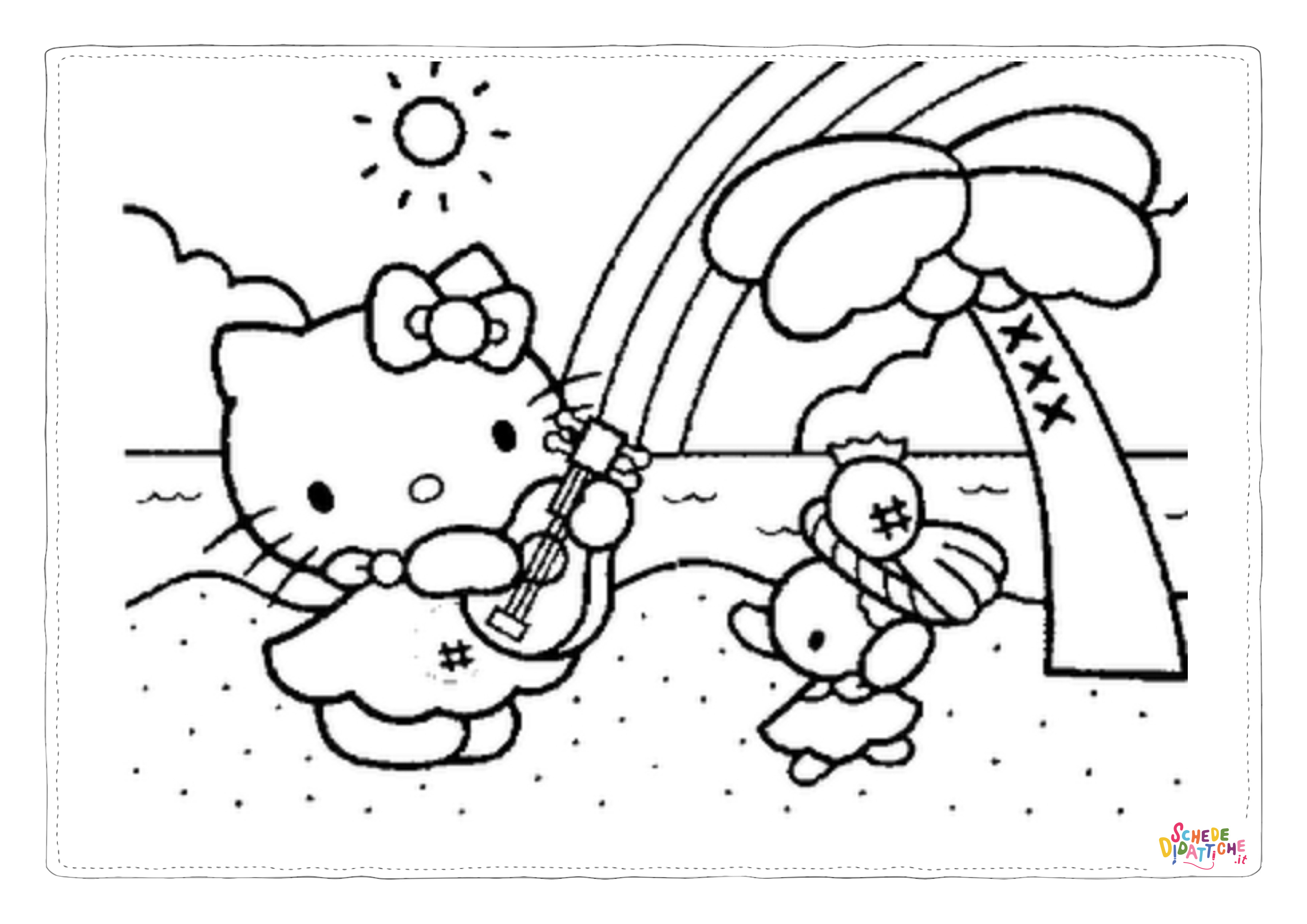 Disegno di Hello Kitty da stampare e colorare 14