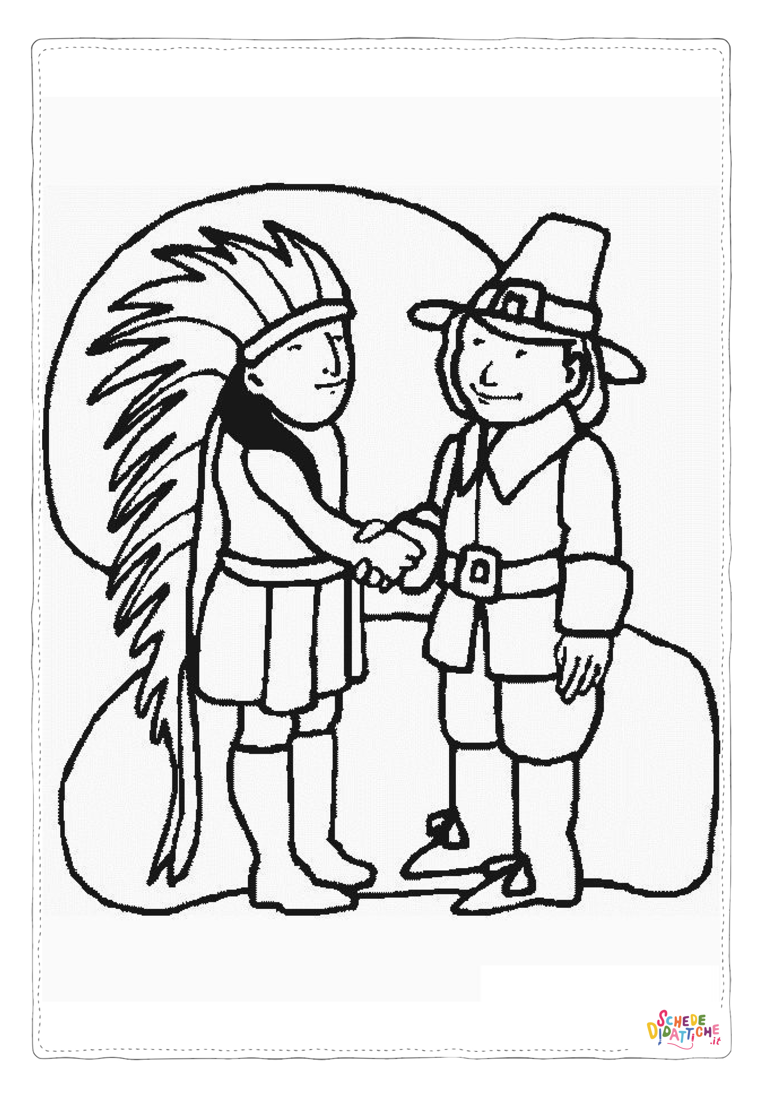 Disegno "Disegno di Indiani d'America da stampare e colorare 86" Disegno di Indiani d'America da stampare e colorare 86