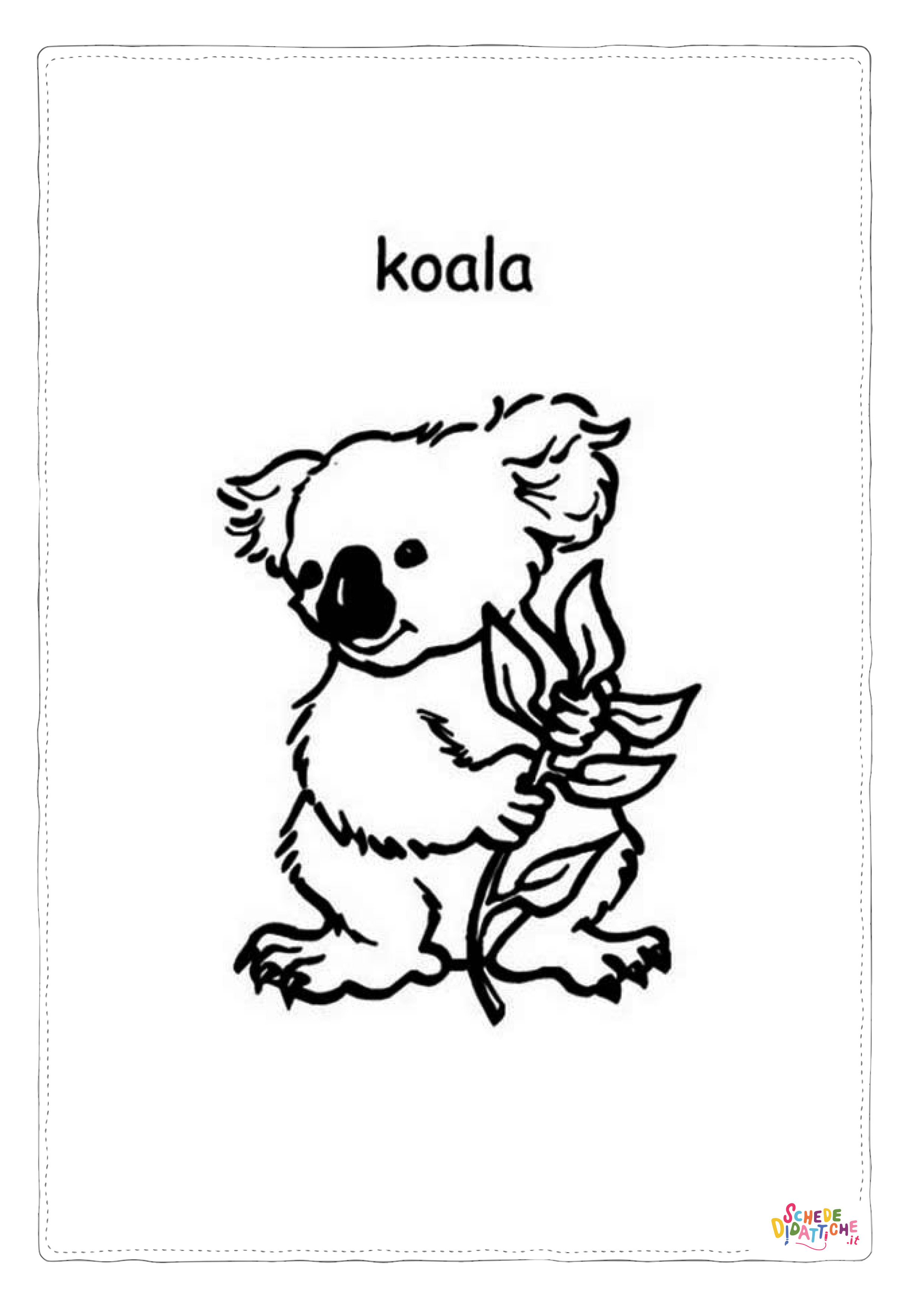 Disegno di koala da stampare e colorare 26