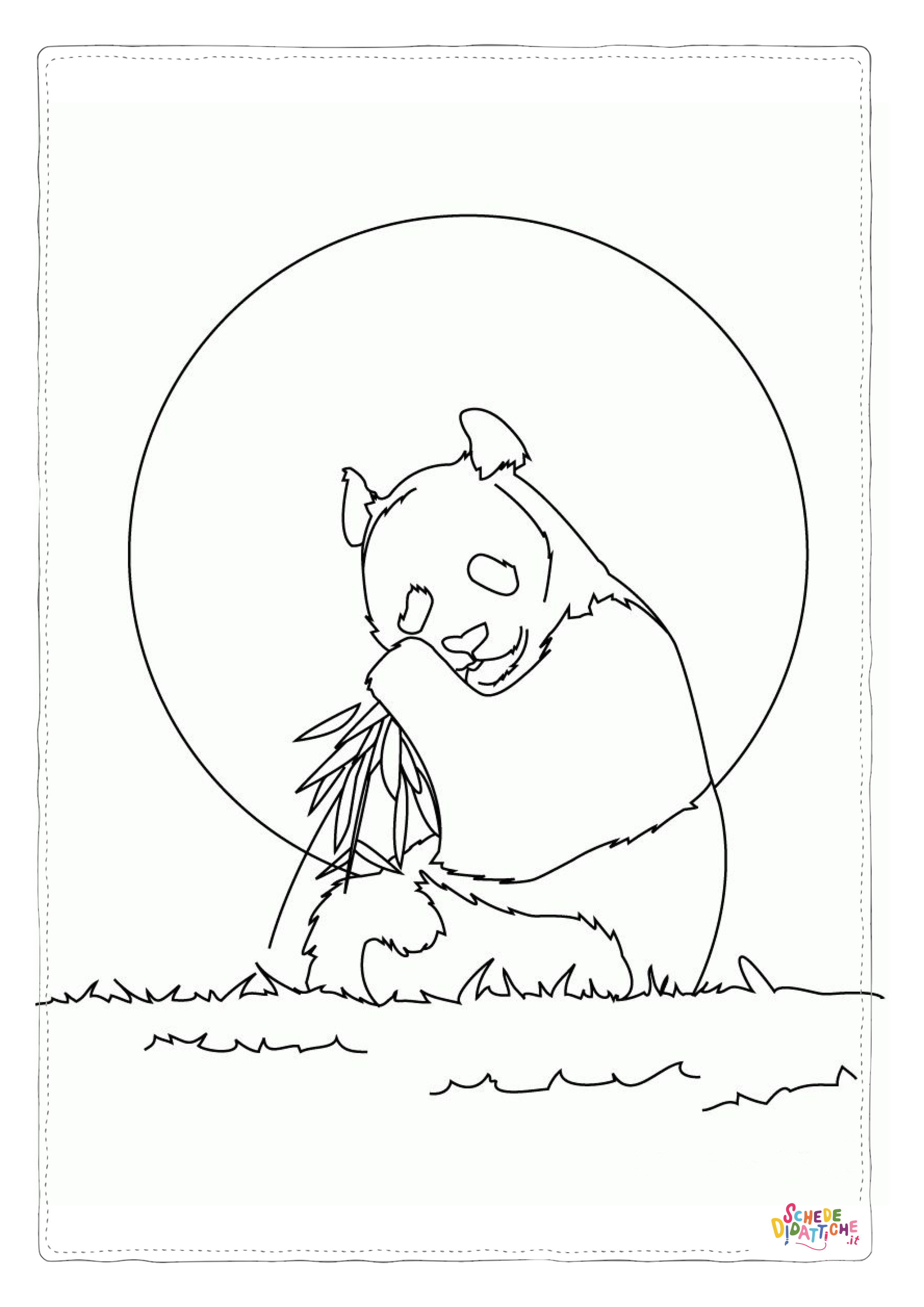 Disegno di panda da stampare e colorare 15