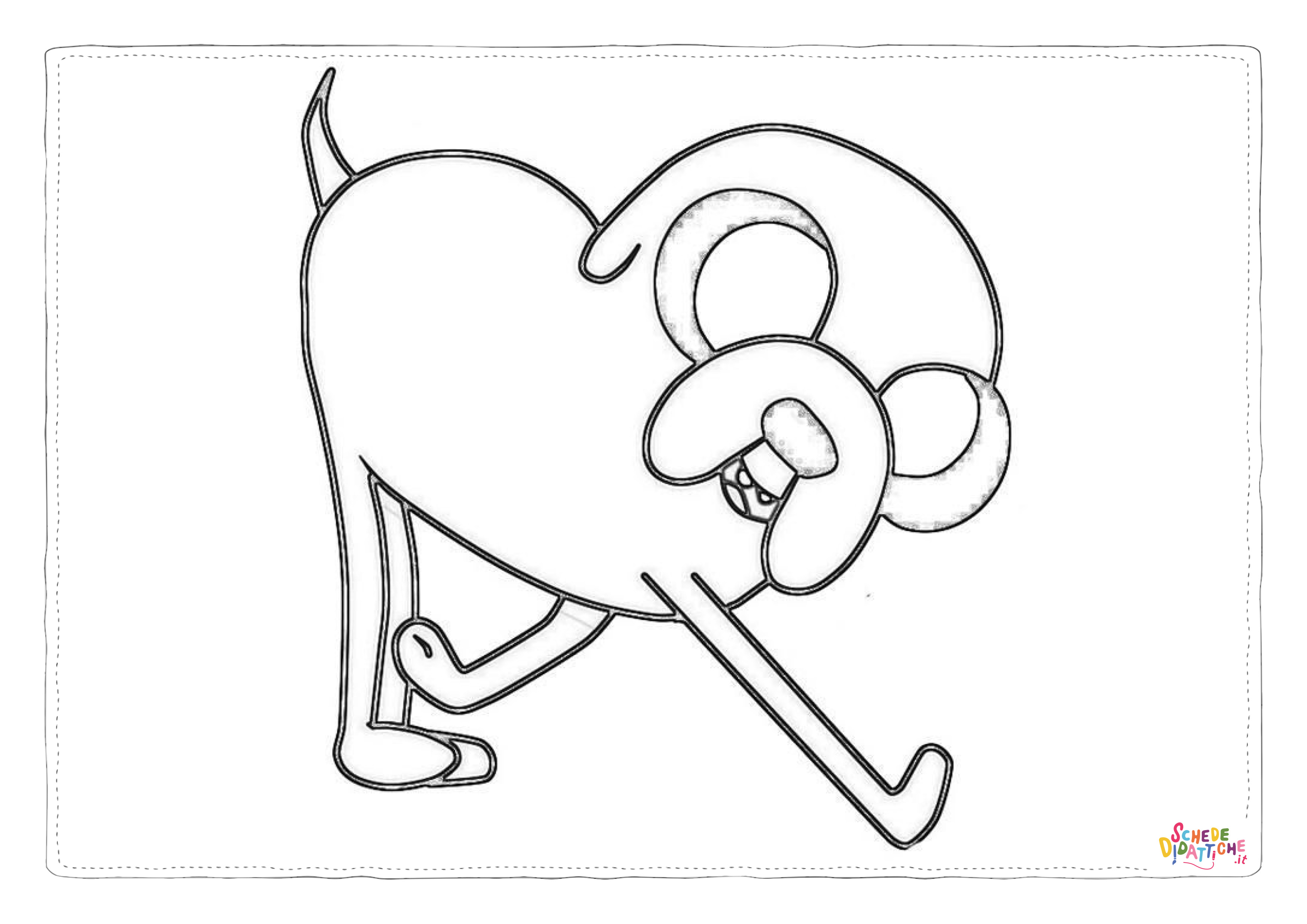 Disegno di Adventure Time da stampare e colorare 2