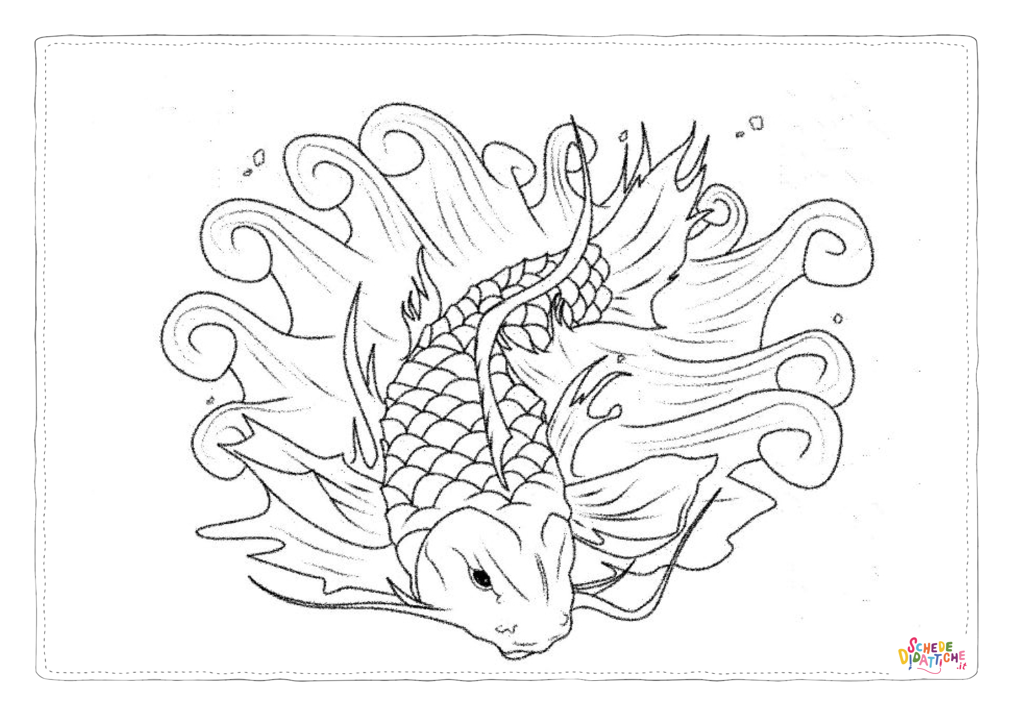 Disegno di pesce da stampare e colorare 107