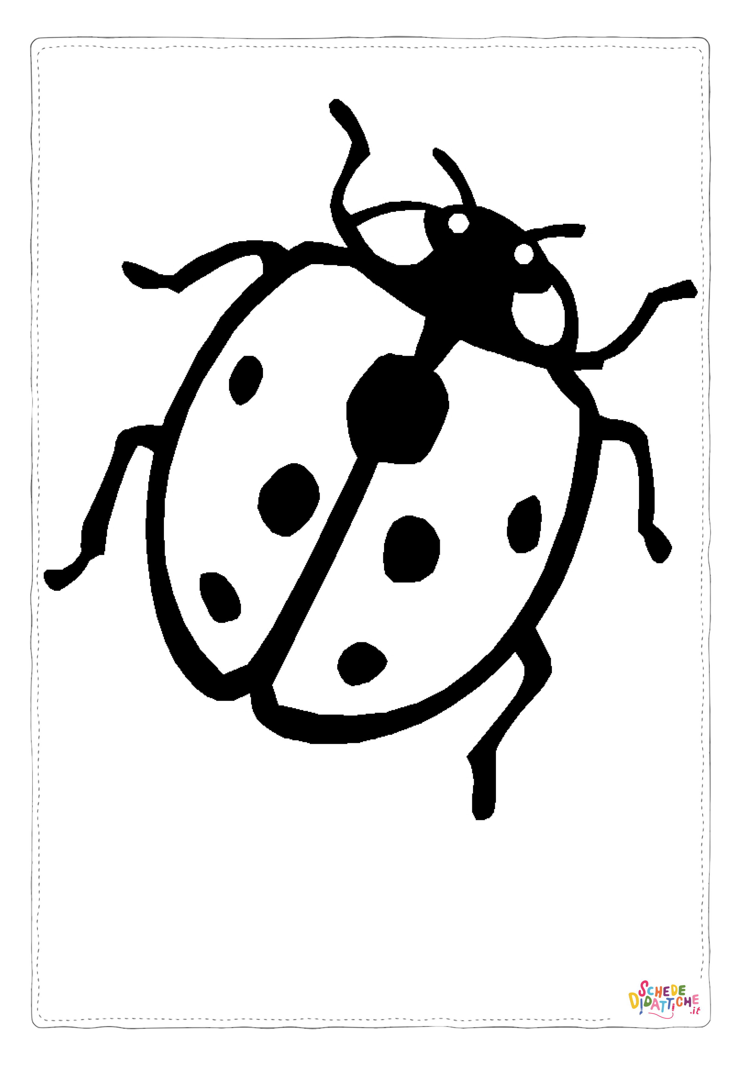 Disegno "Disegno di coccinella da stampare e colorare 47" Disegno di coccinella da stampare e colorare 47