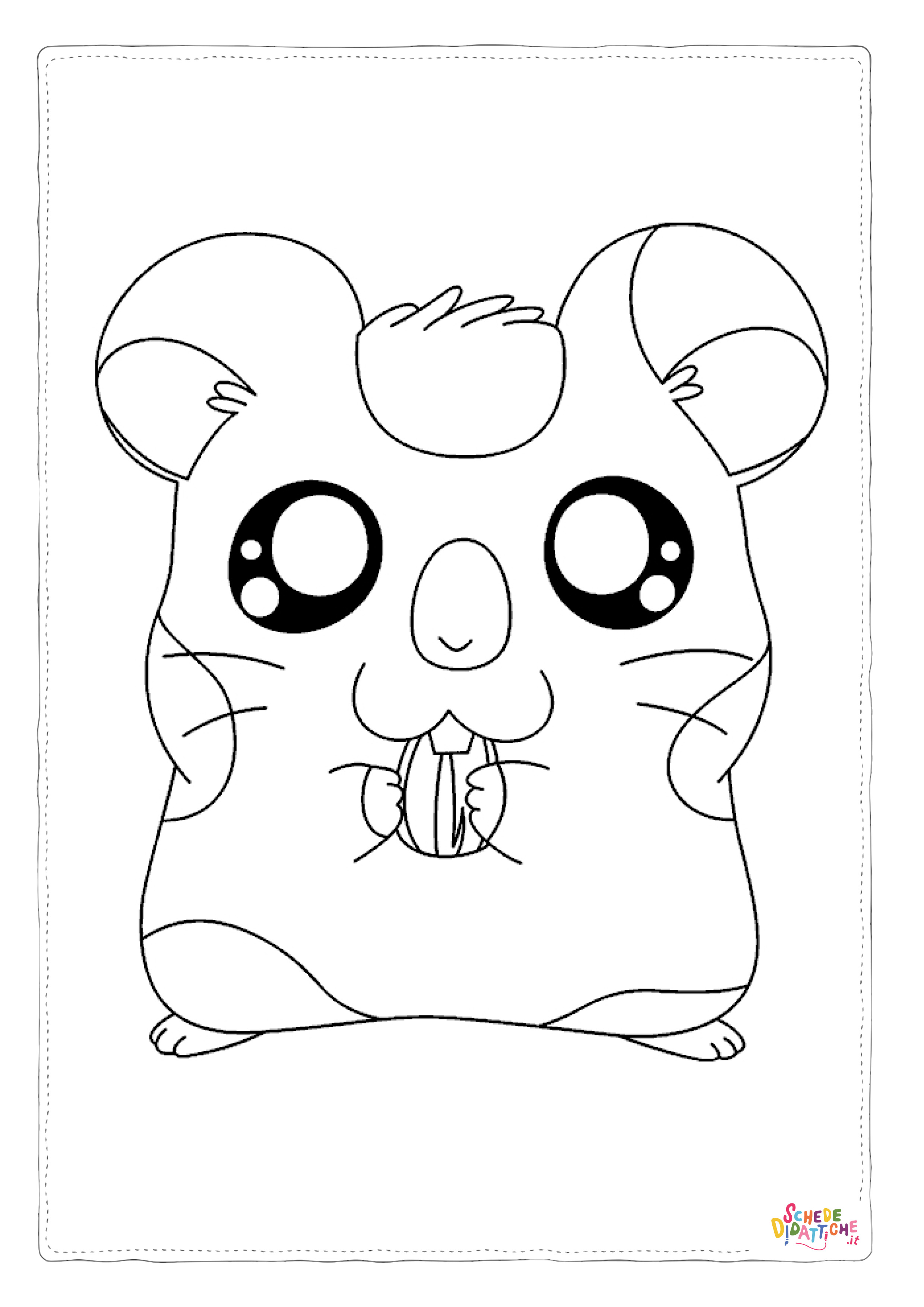 Disegno "Disegno di Hamtaro da stampare e colorare 5" Disegno di Hamtaro da stampare e colorare 5