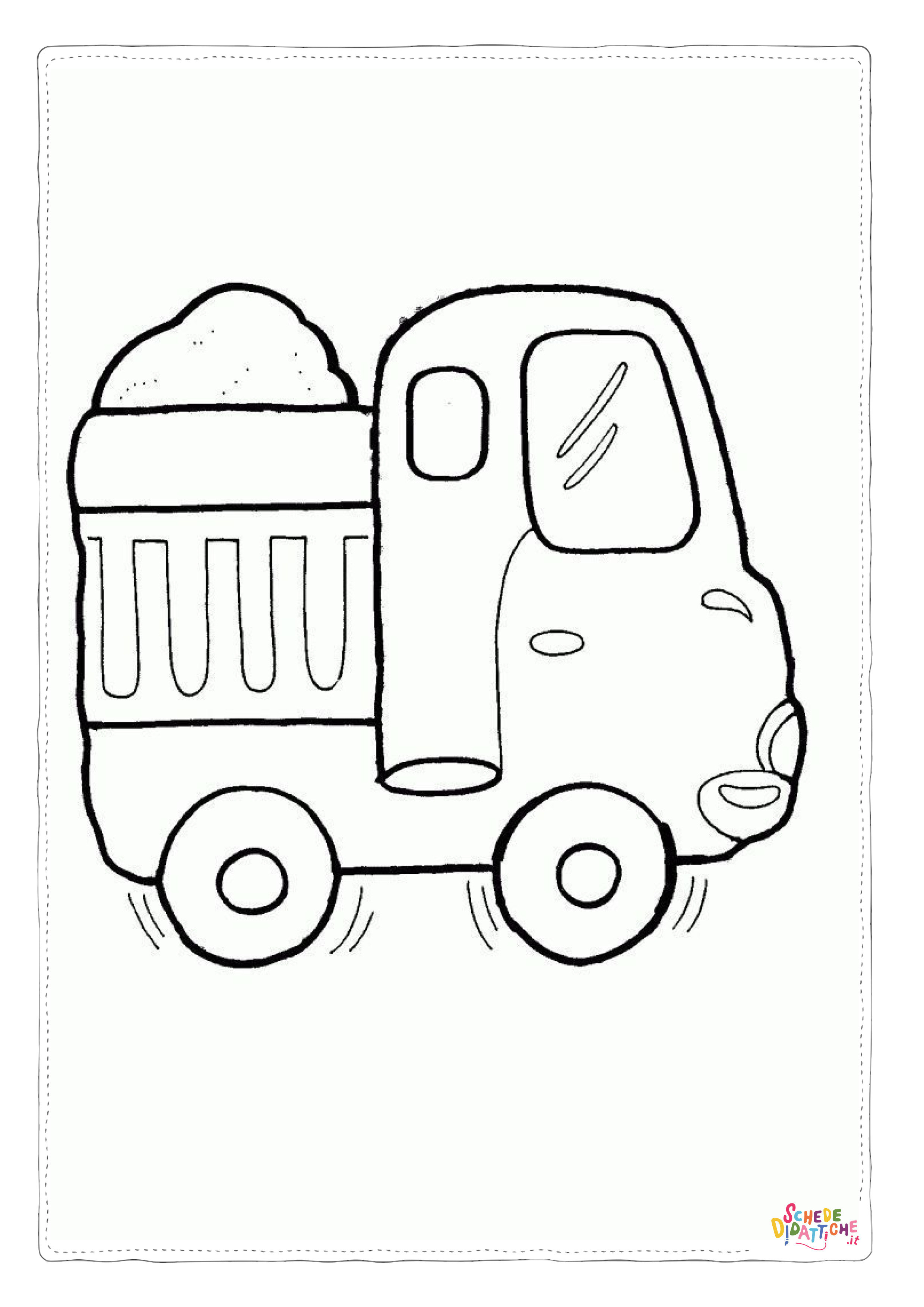 Disegno di mezzo da lavoro da stampare e colorare 104