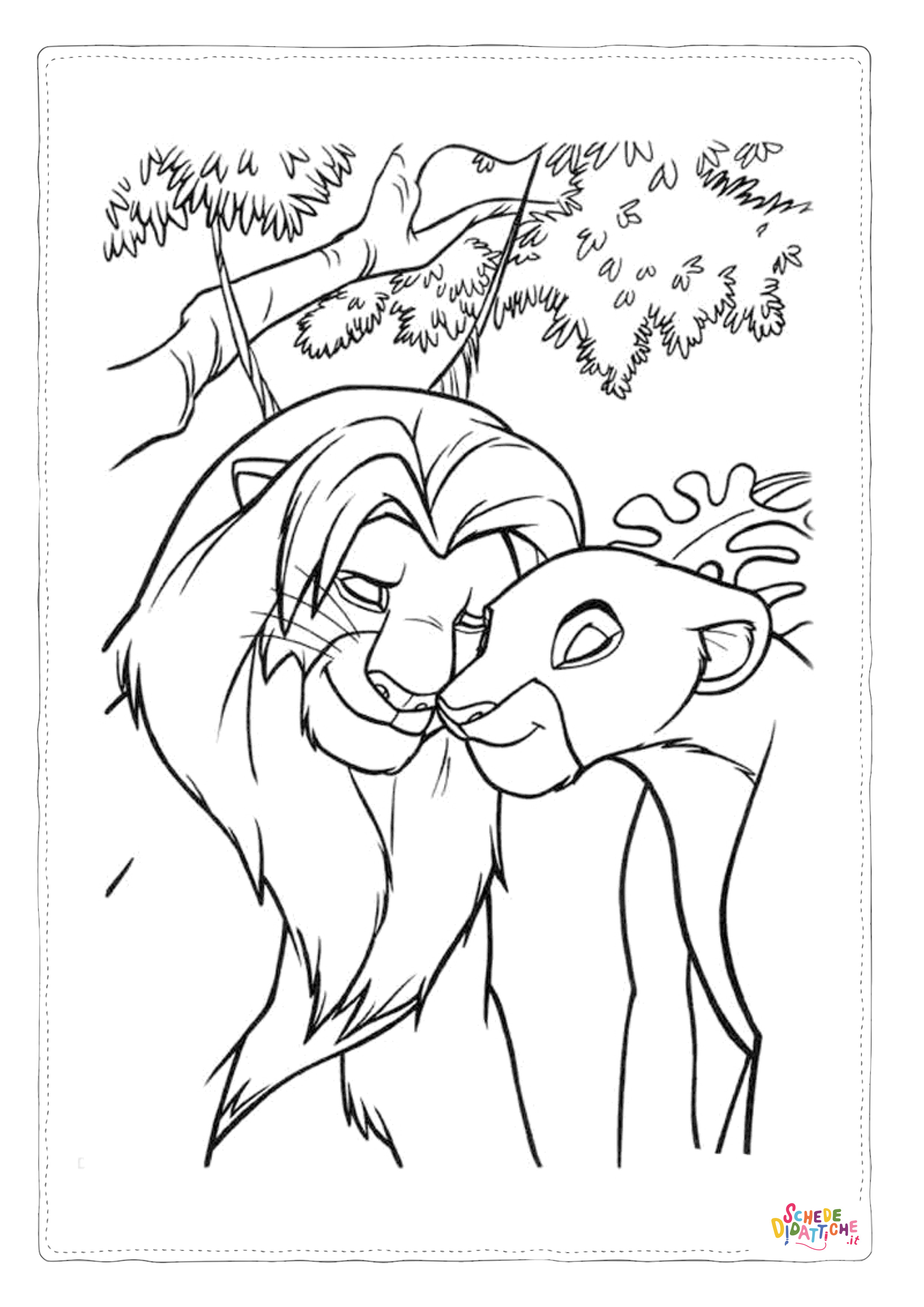 Disegno di Re Leone da stampare e colorare 147