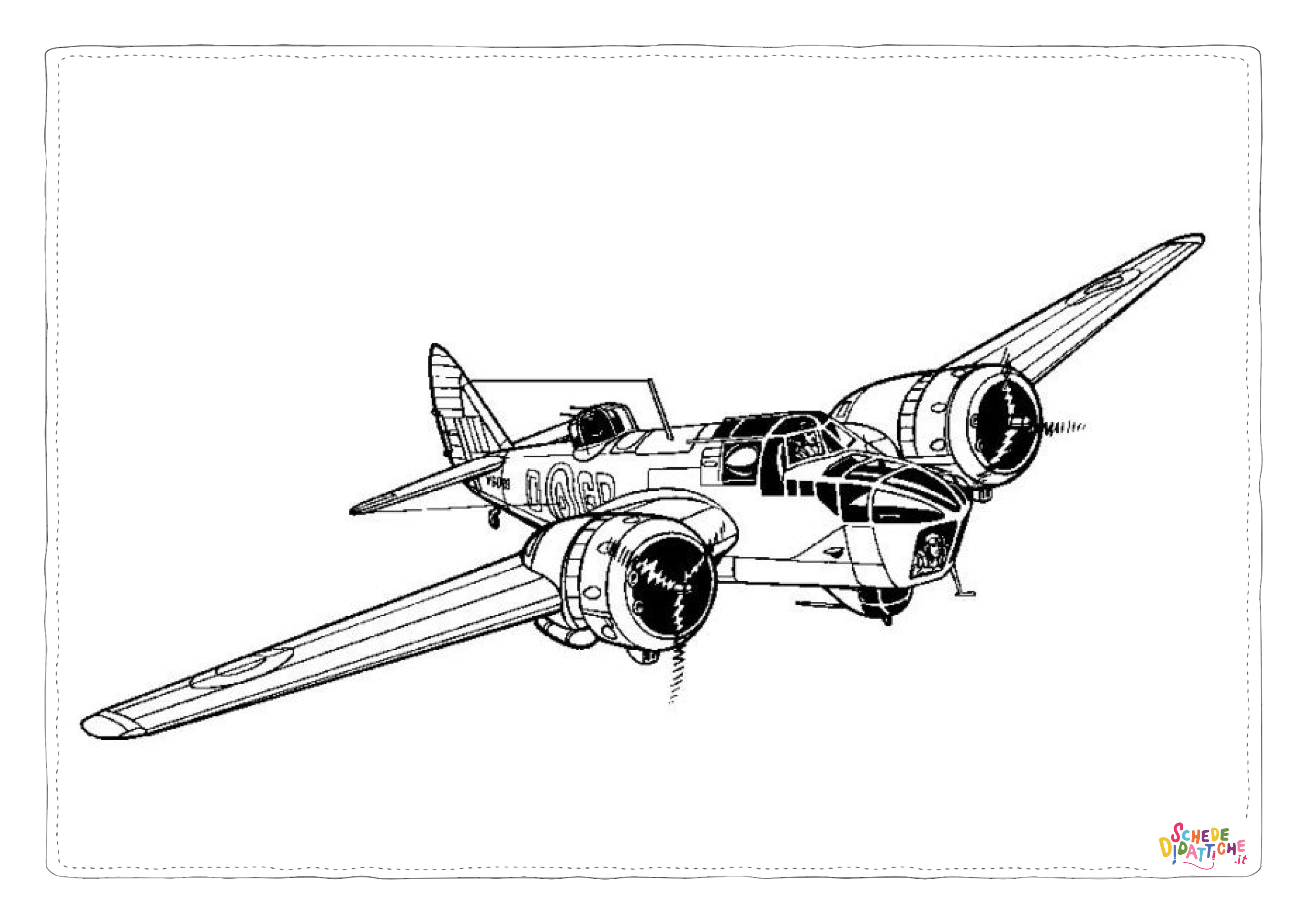 Disegno "Disegno di aereo militare da stampare e colorare 22" Disegno di aereo militare da stampare e colorare 22