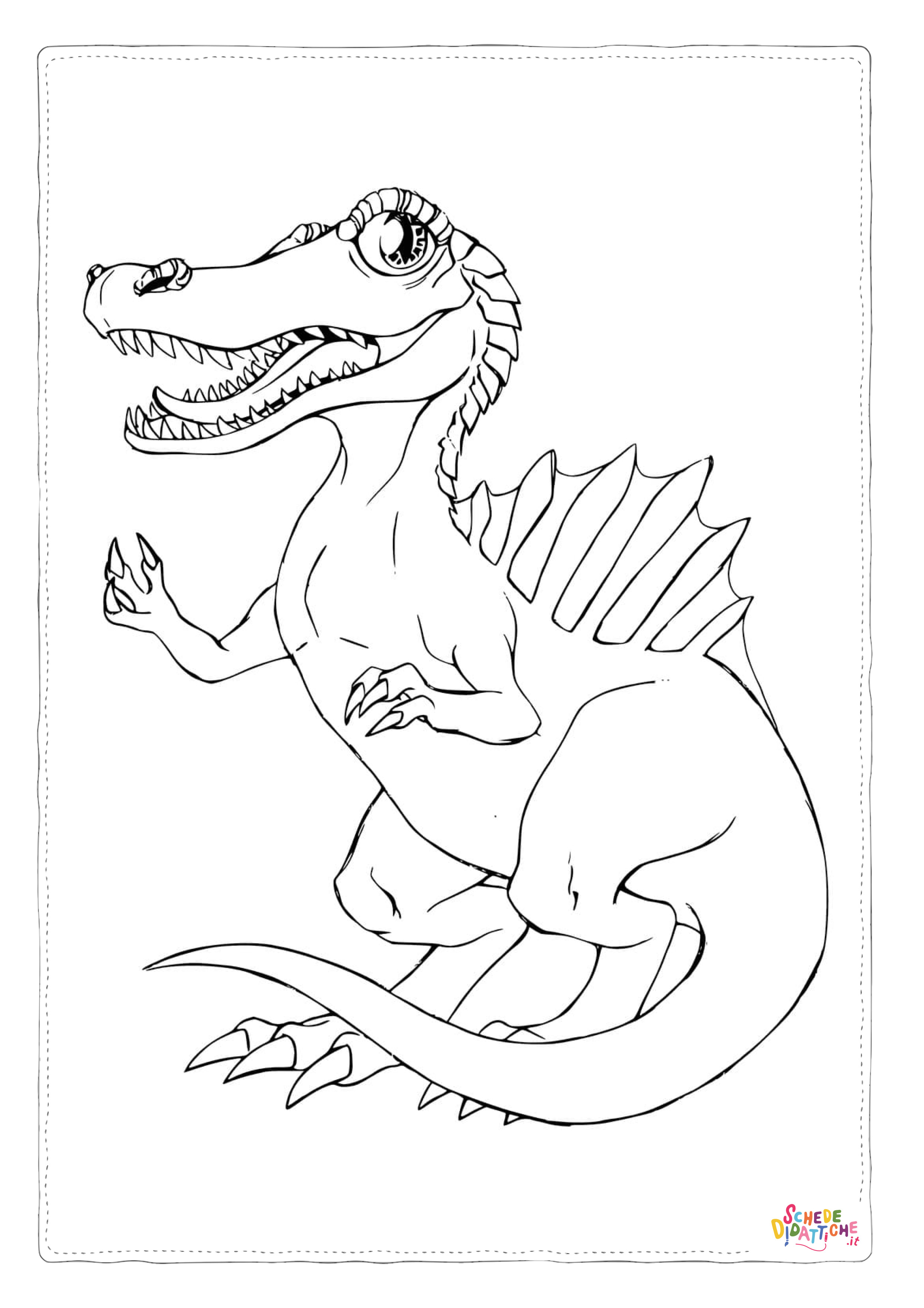 Disegno di Spinosauro da stampare e colorare 7