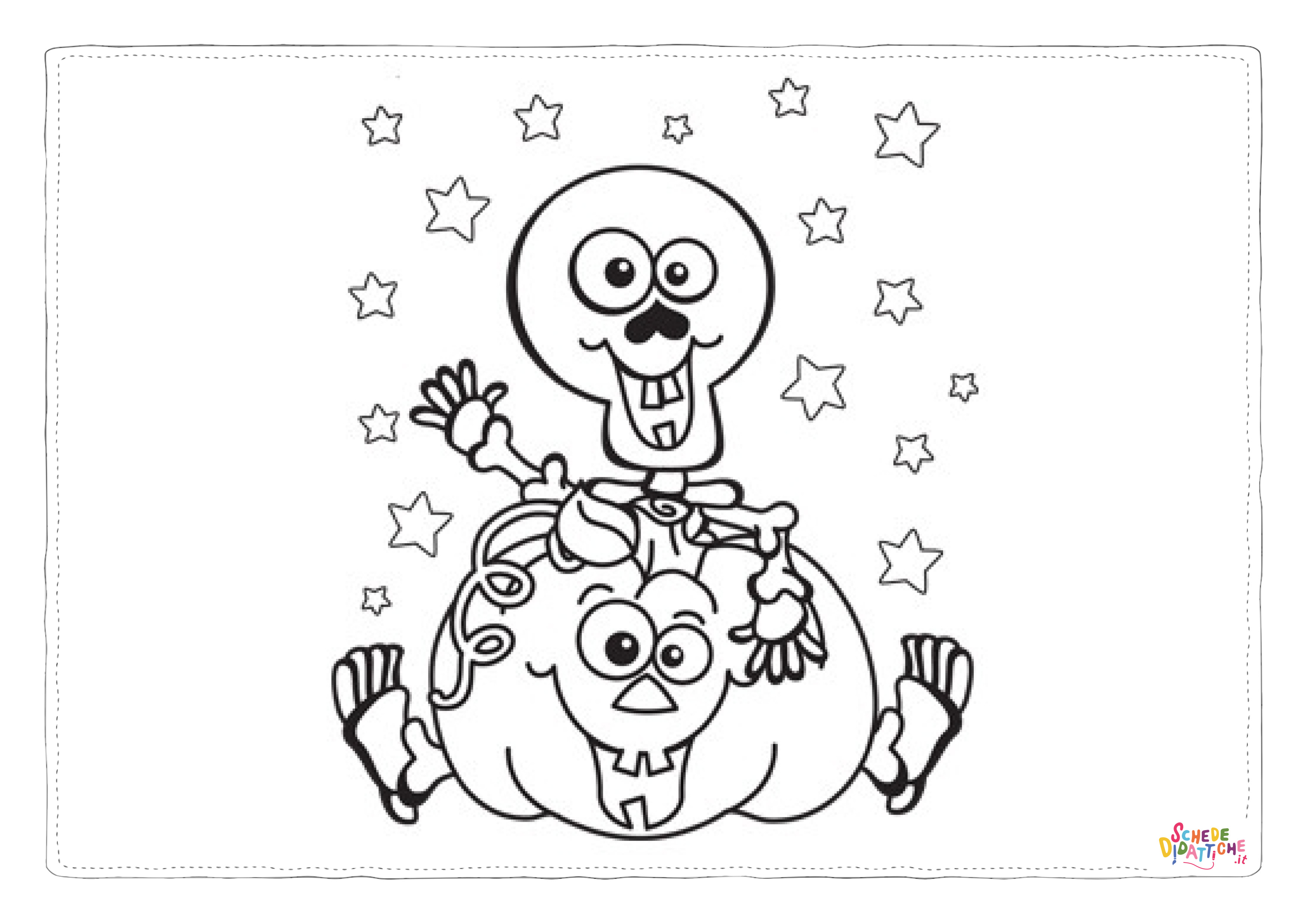 Disegno "Disegno di zucca di Halloween da stampare e colorare 117" Disegno di zucca di Halloween da stampare e colorare 117