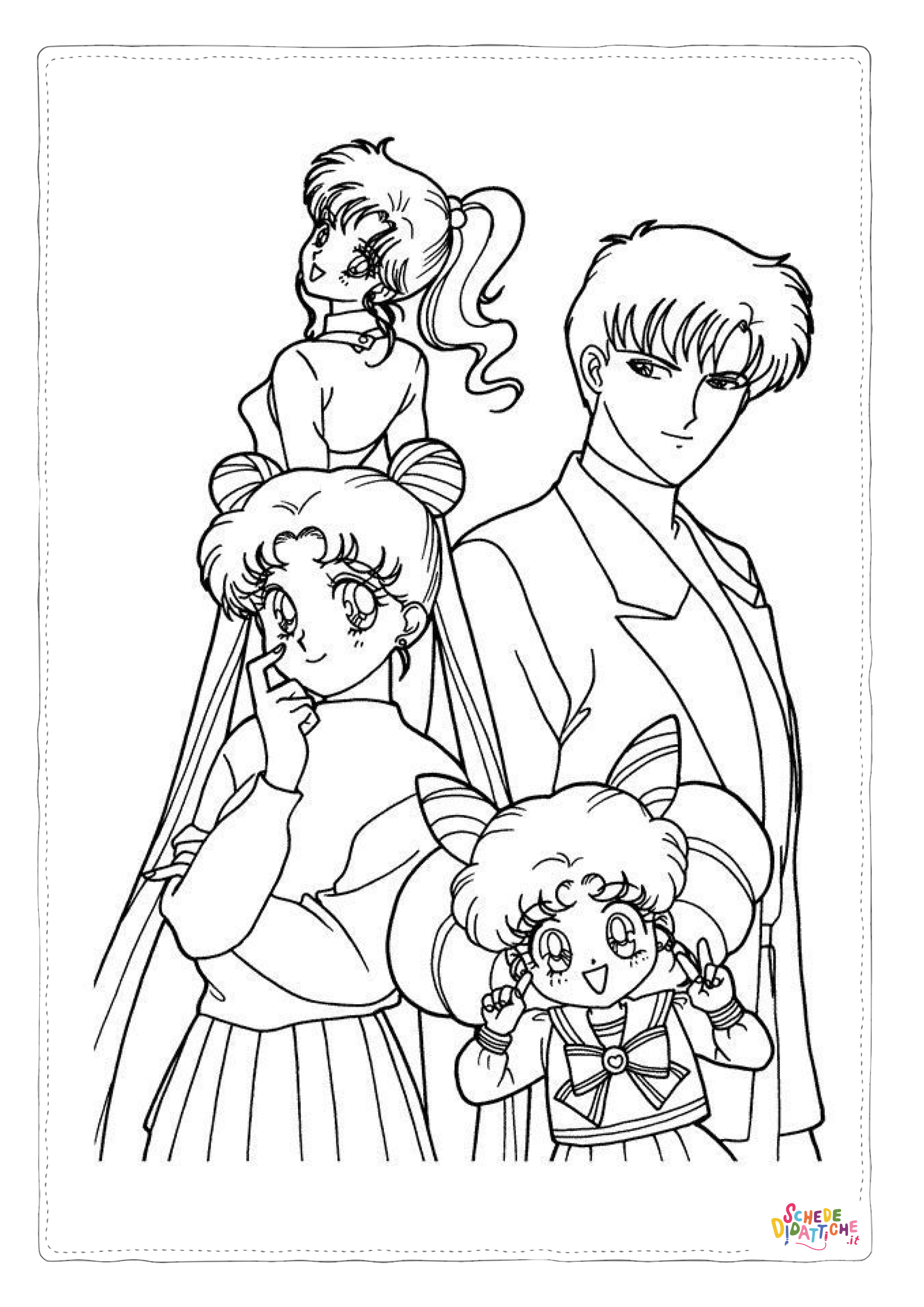 Disegno "Disegno di Sailor Moon da stampare e colorare 38" Disegno di Sailor Moon da stampare e colorare 38